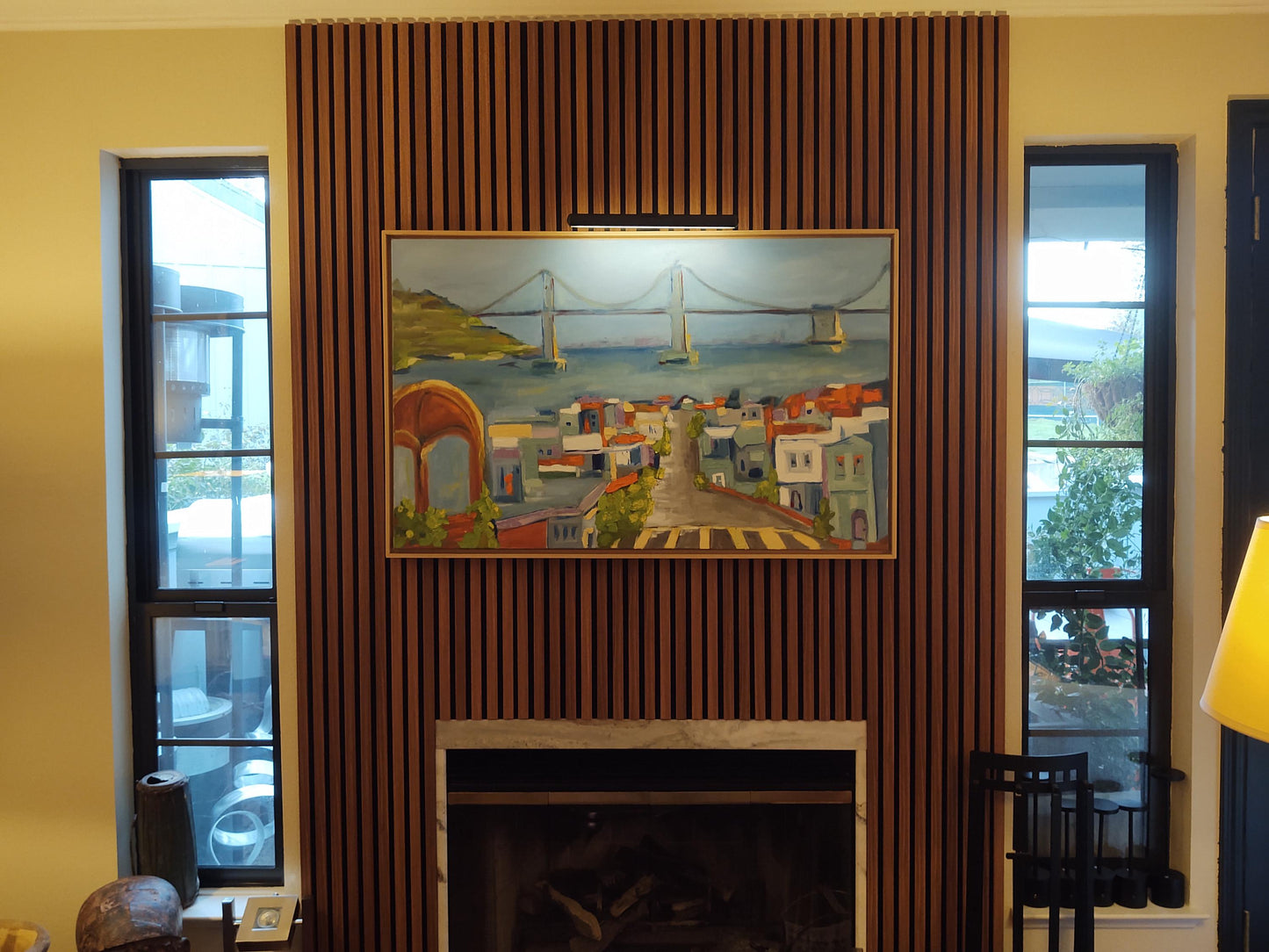 V San Francisco Tapestry of Color-Marina to Bridge 30 x 48 Oil on Canvas