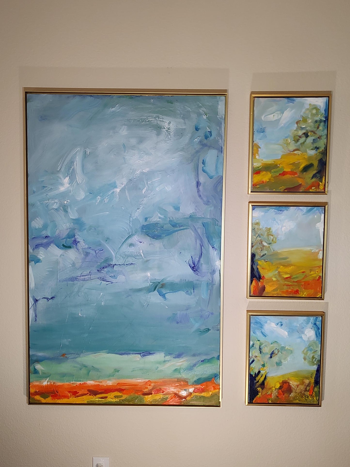 B Late Harvest 4-Panel  Quadriptych - Oil on Canvas - Gallery Exhibit