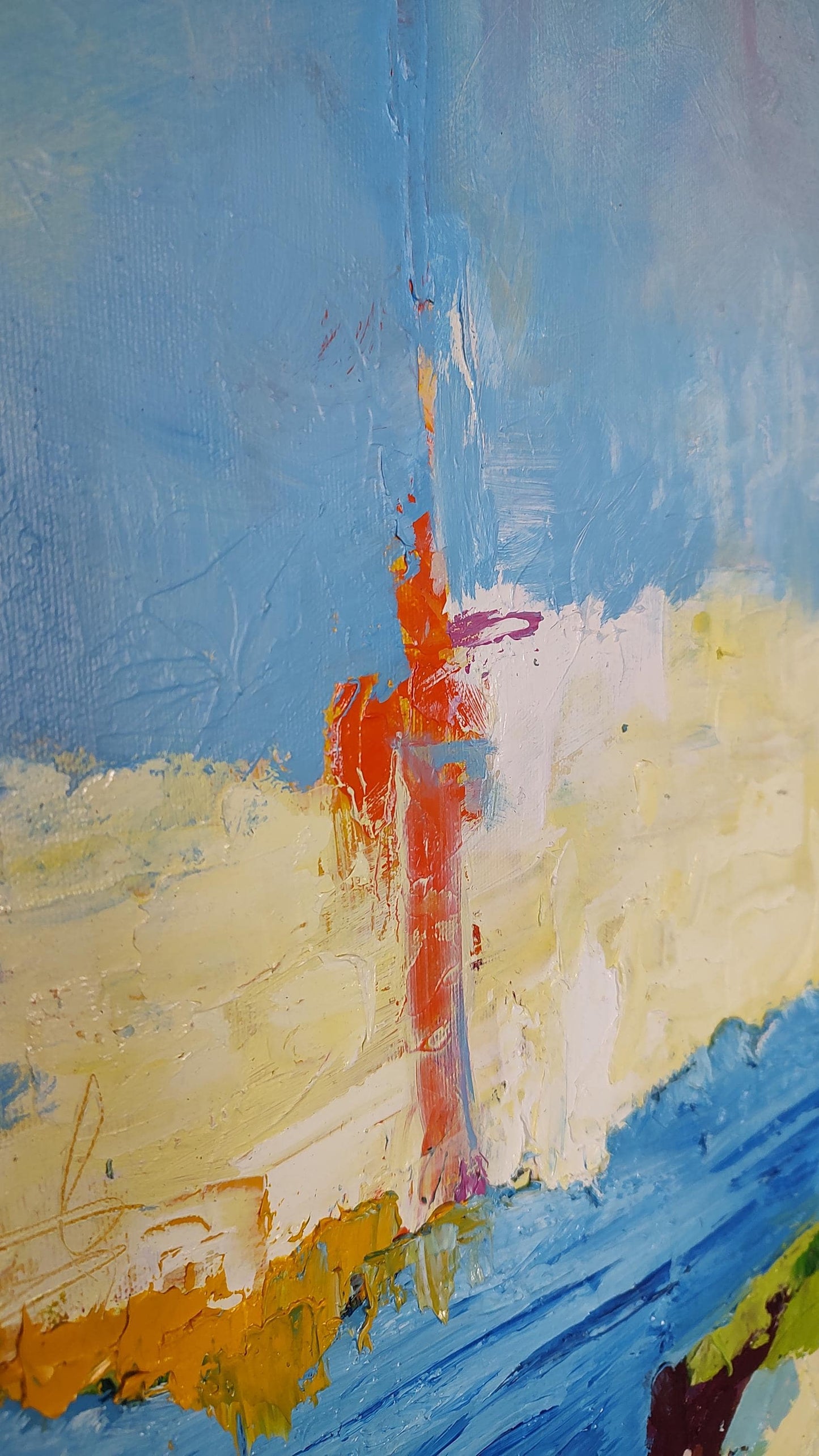 SOLD Sunrise Over The Bay 36 x 36 Oil on Canvas