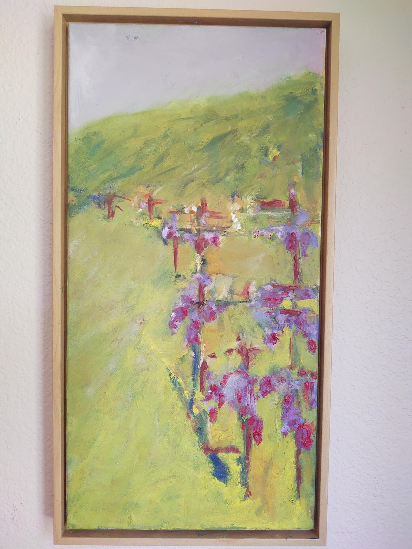 V Pinot Trail 10 x 20 Oil on Canvas