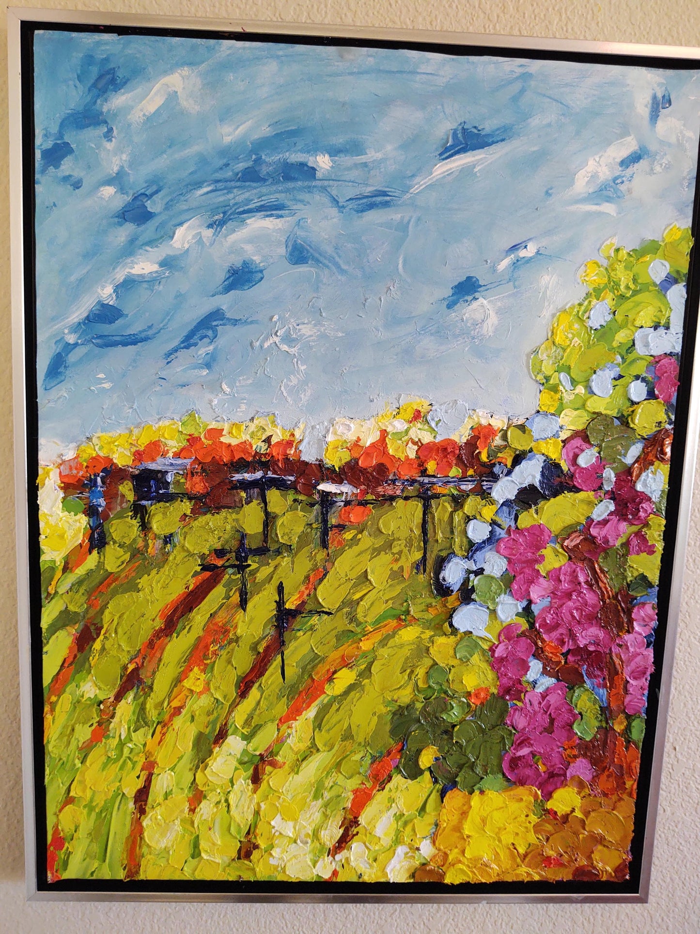 V Watmaugh Rd. - The Last Bunch 18x30 Oil on Paper Canvas Mounted
