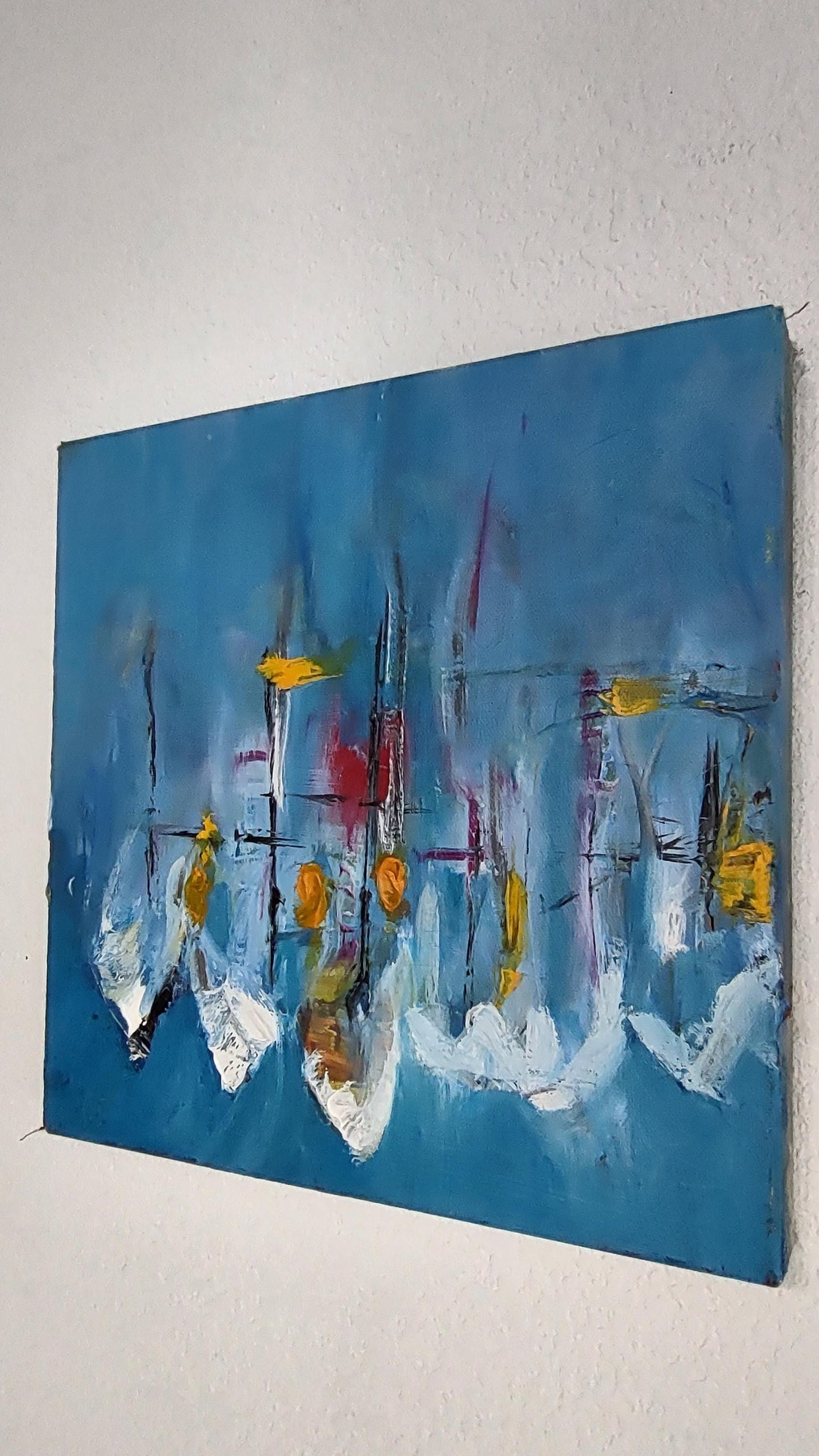 G Sausalito Raft Up 12 x 12 x 1.5 Acrylic on Canvas