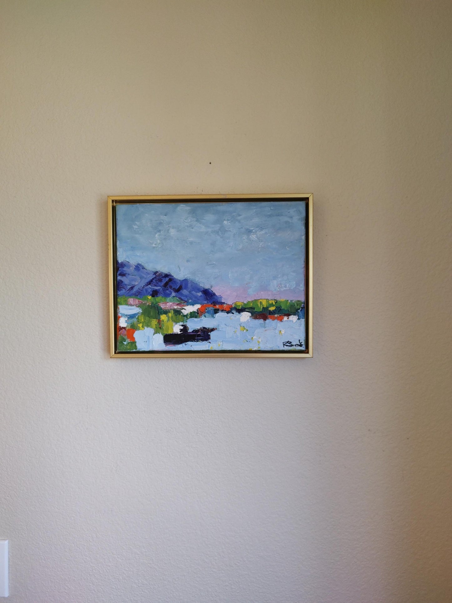 B Blue Vista - Palette of Colors and Coastal Blues - 9x14 - Oil-Canvas - Gallery Exhibit