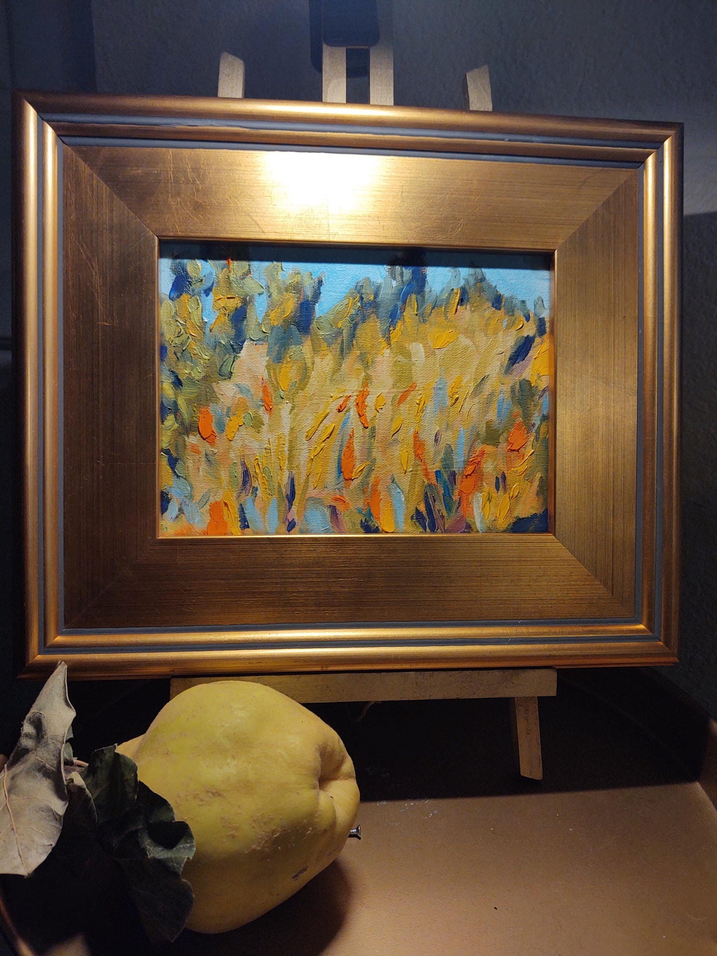 PA Reeds in the Wind - 6x8 - Oil on Canvas - Gallery Exhibit