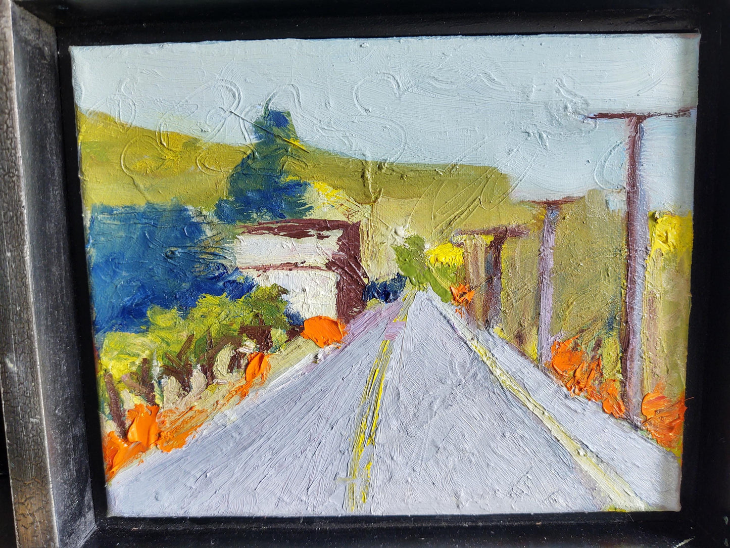 Poppies on Oakville Grade, Yountville 8 x 10 Oil on Canas