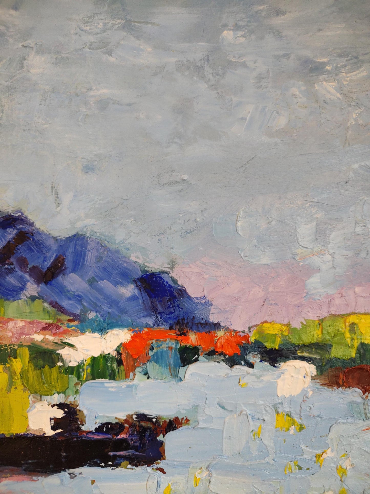 B Blue Vista - Palette of Colors and Coastal Blues - 9x14 - Oil-Canvas - Gallery Exhibit