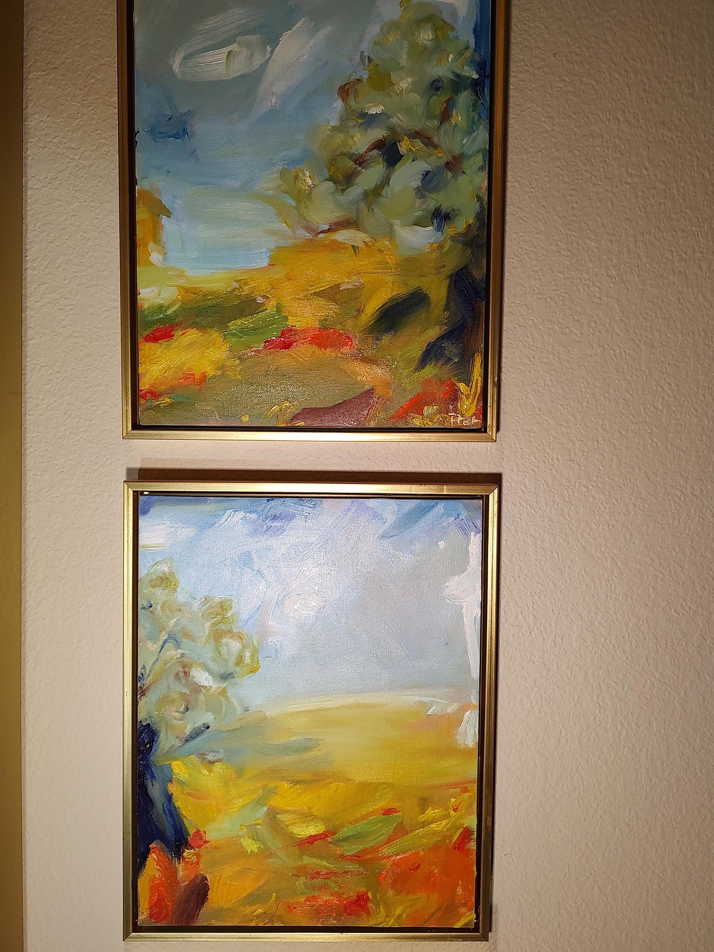 B Late Harvest 4-Panel  Quadriptych - Oil on Canvas - Gallery Exhibit
