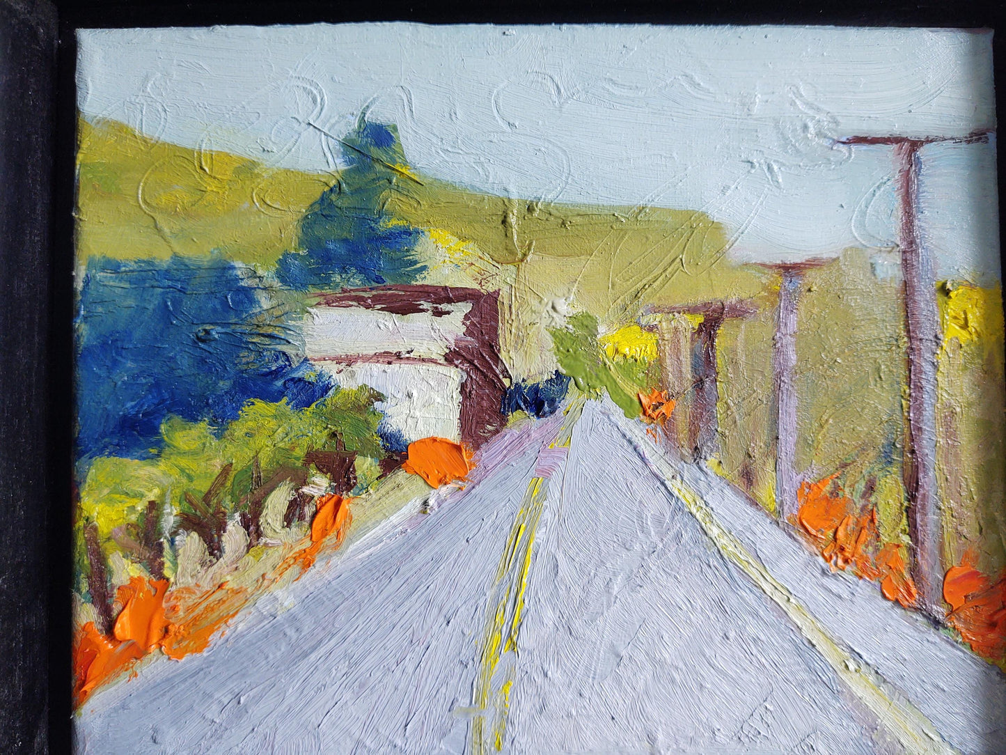 Poppies on Oakville Grade, Yountville 8 x 10 Oil on Canas