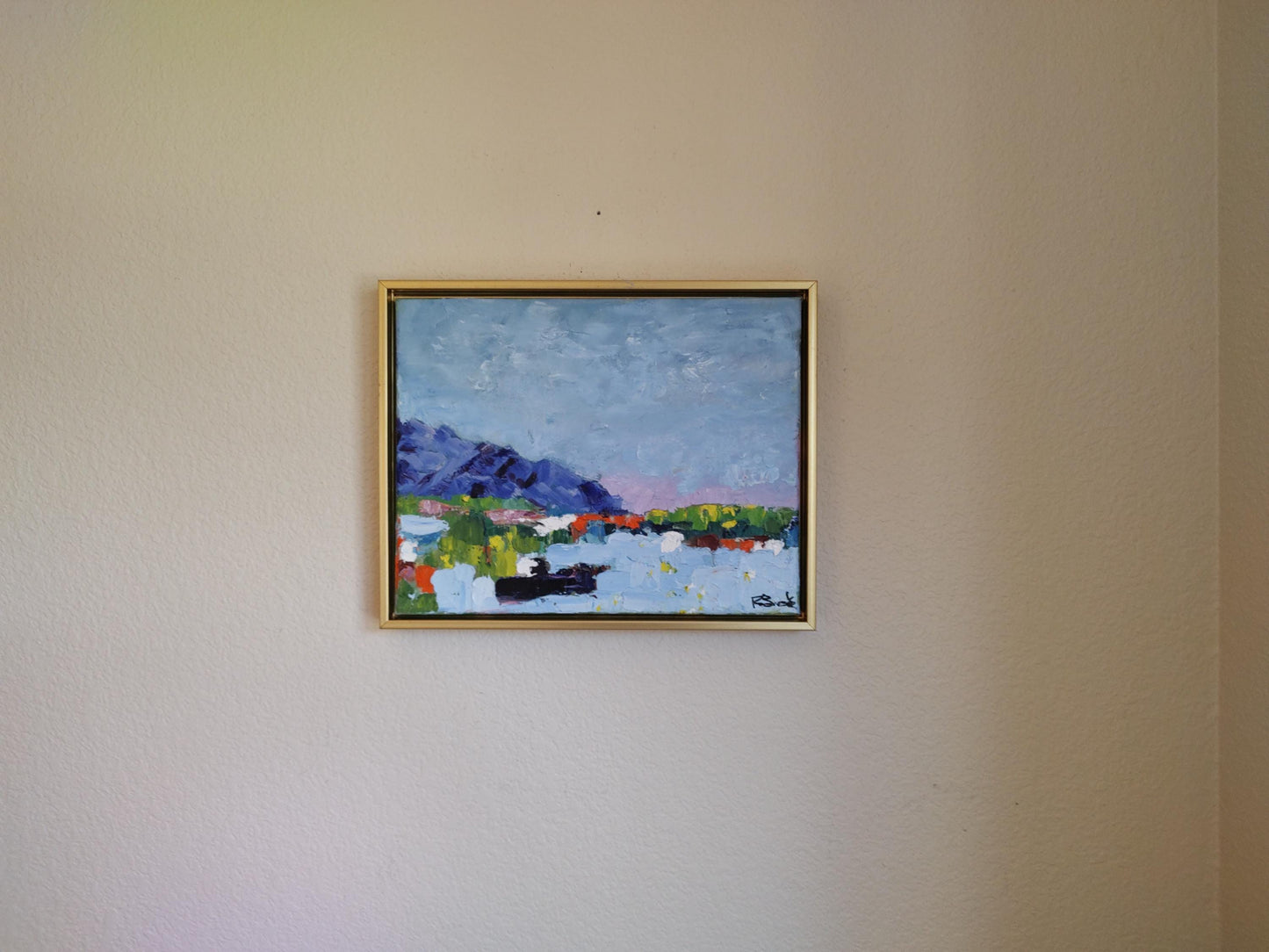 B Blue Vista - Palette of Colors and Coastal Blues - 9x14 - Oil-Canvas - Gallery Exhibit