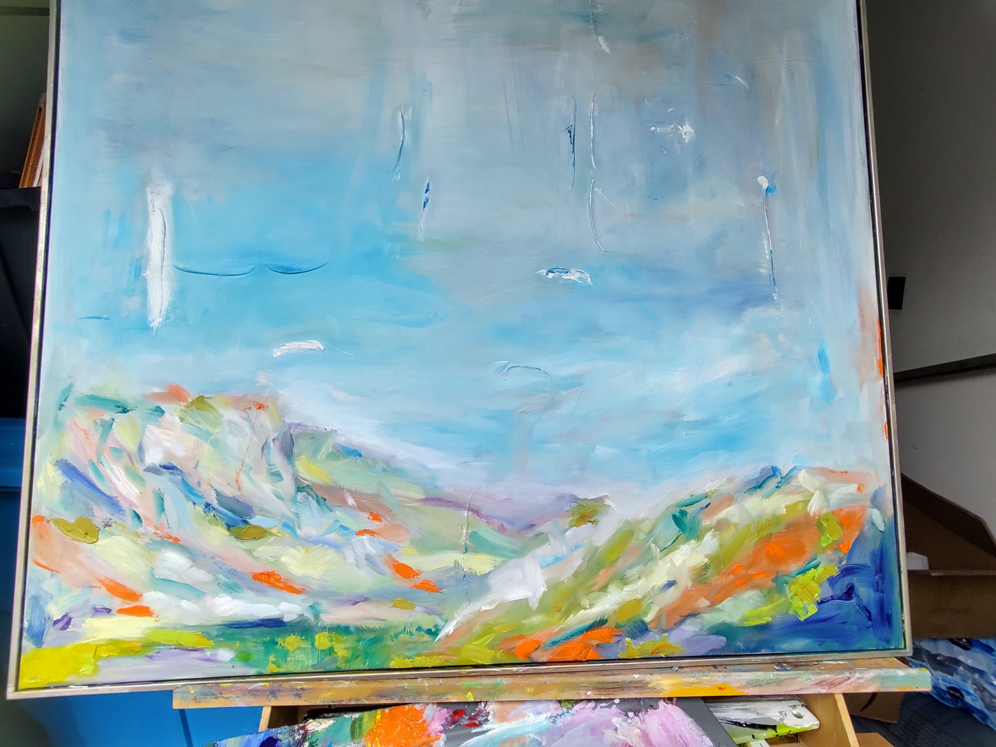 B Breaking Dawn: Valley of the Moon 40 x 40 Oil on Vinyl Canvas