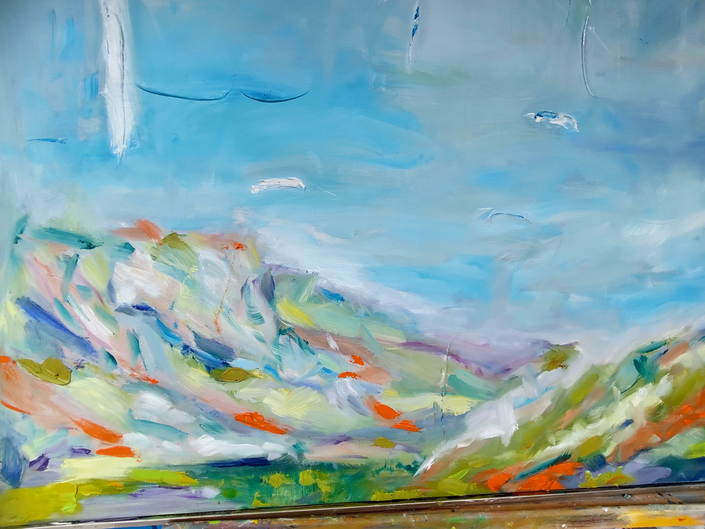 B Breaking Dawn: Valley of the Moon 40 x 40 Oil on Vinyl Canvas