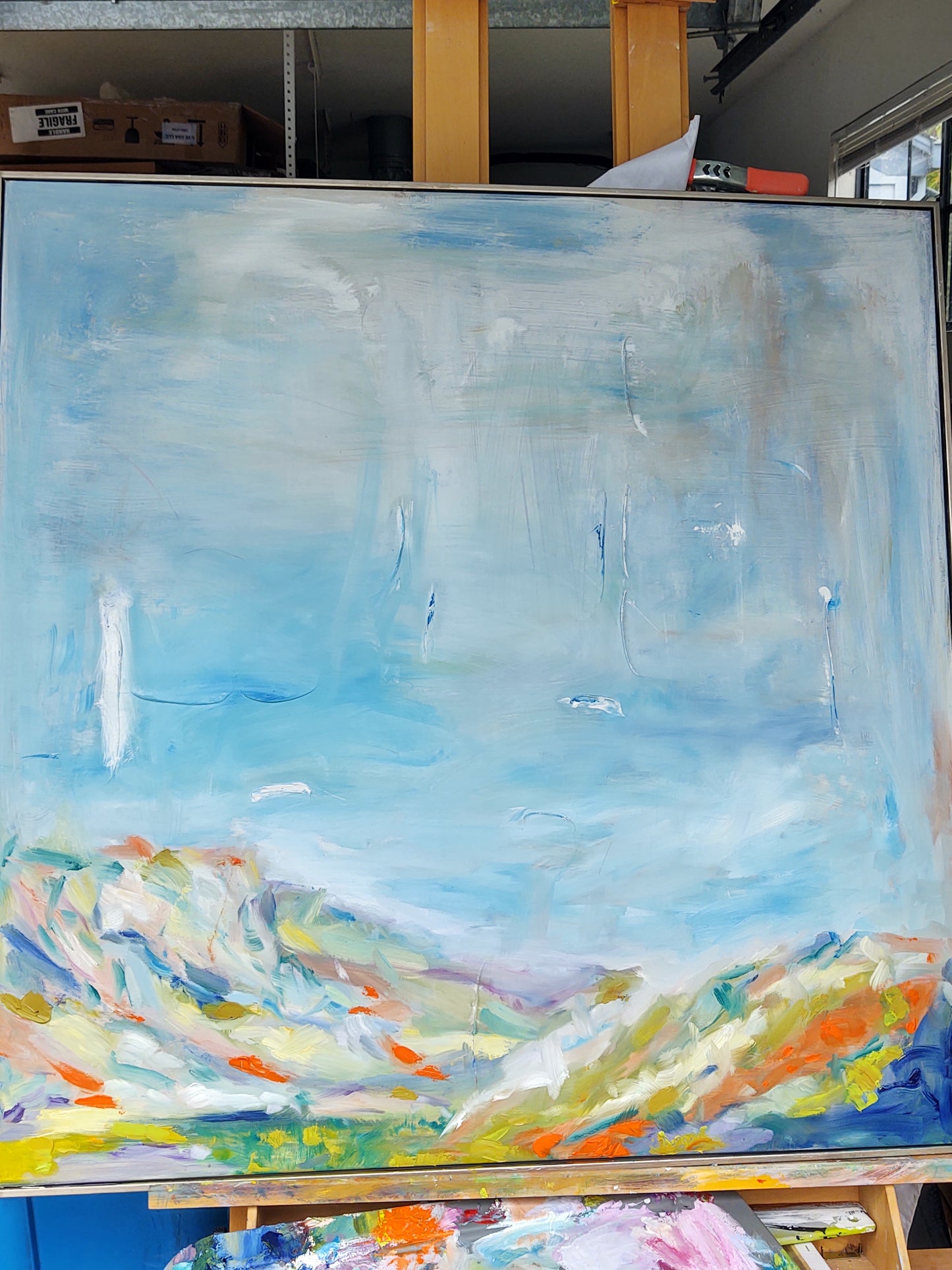 B Breaking Dawn: Valley of the Moon 40 x 40 Oil on Vinyl Canvas