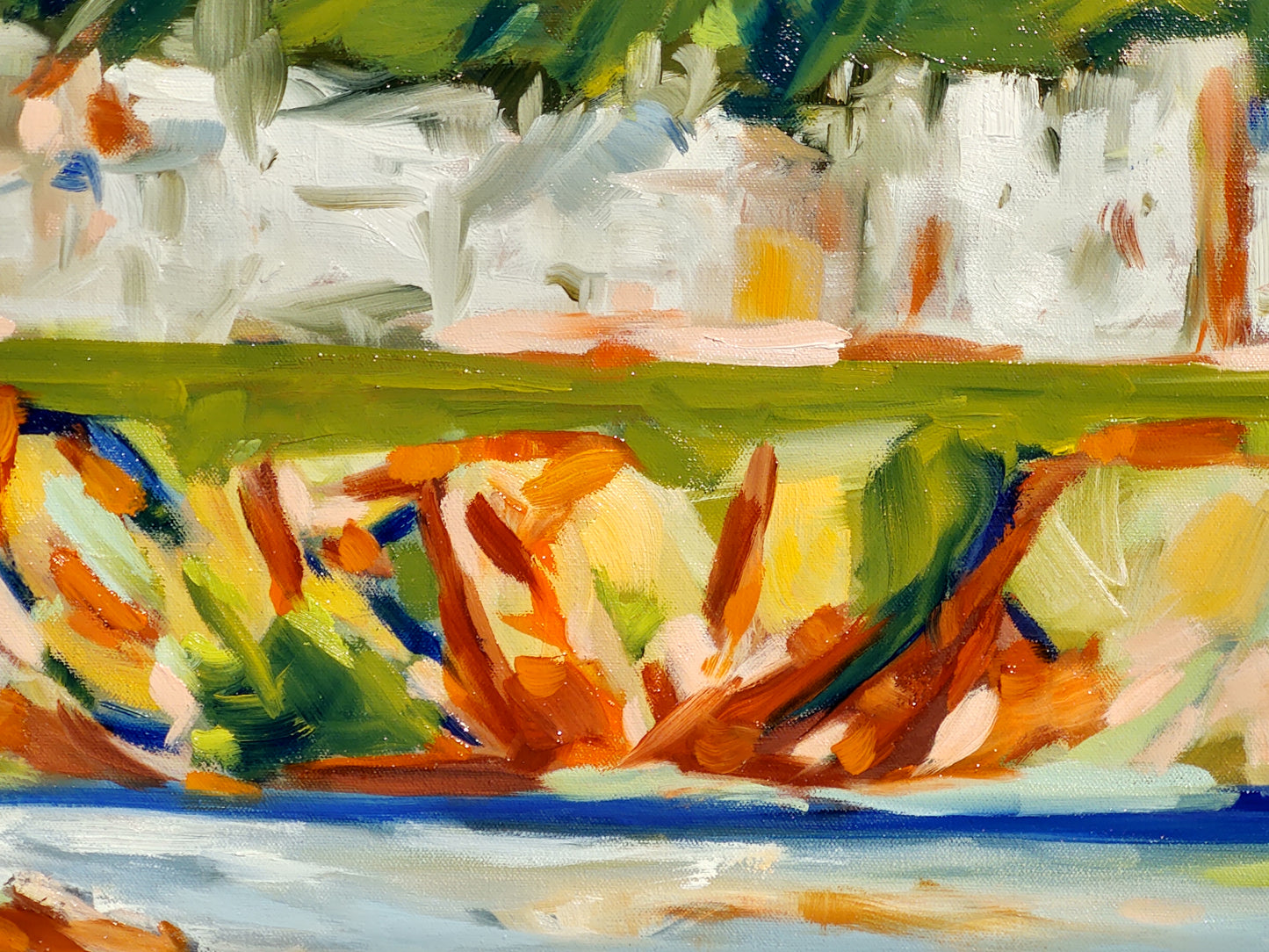 PA- DILLON BEACH-OCEANA FROM THE SEA 36 x 36 Oil on Canvas GALLERY EXHIBIT