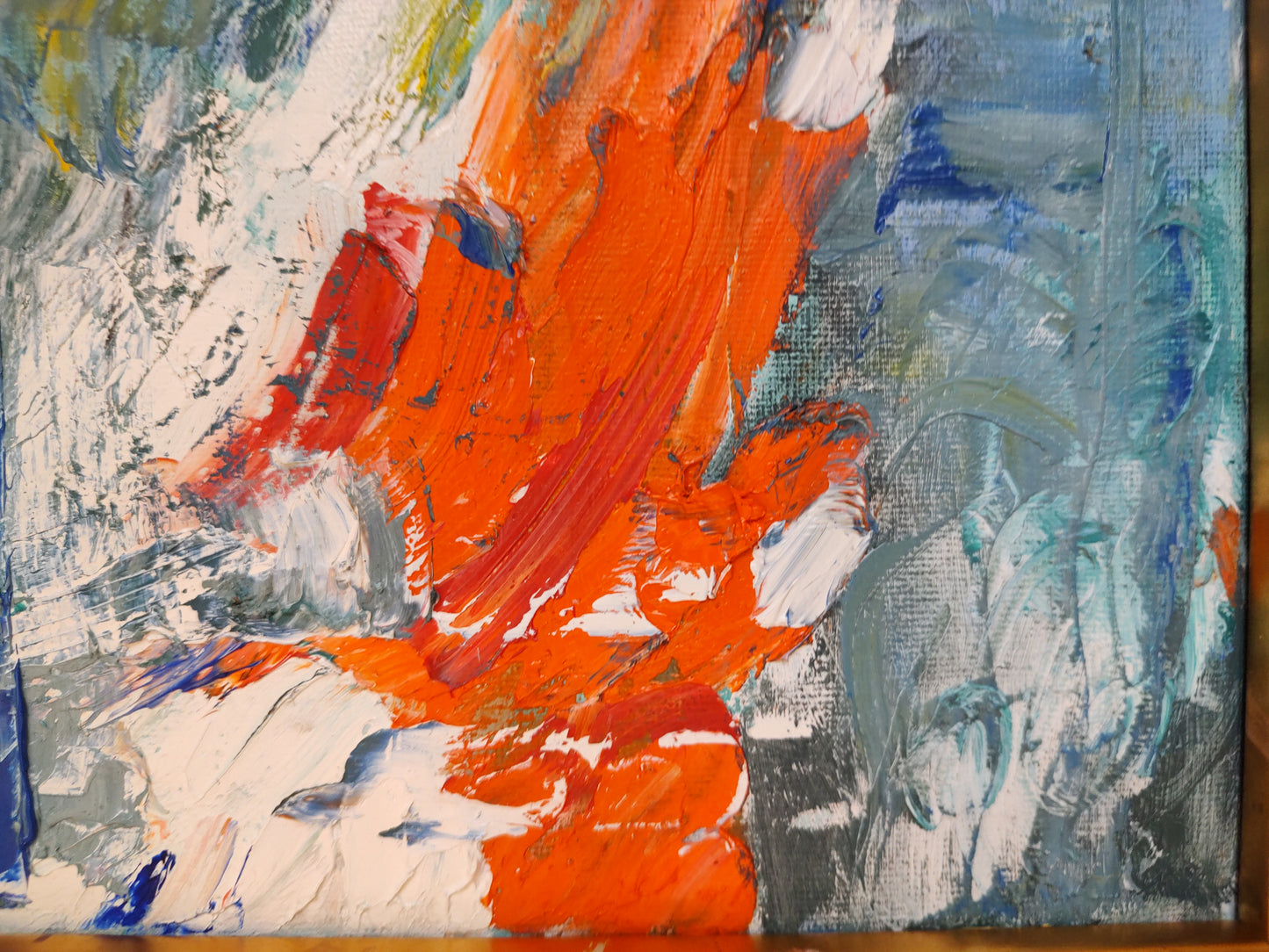B   Mandarin Sky Strike 8 x 10 Oil on Canvas