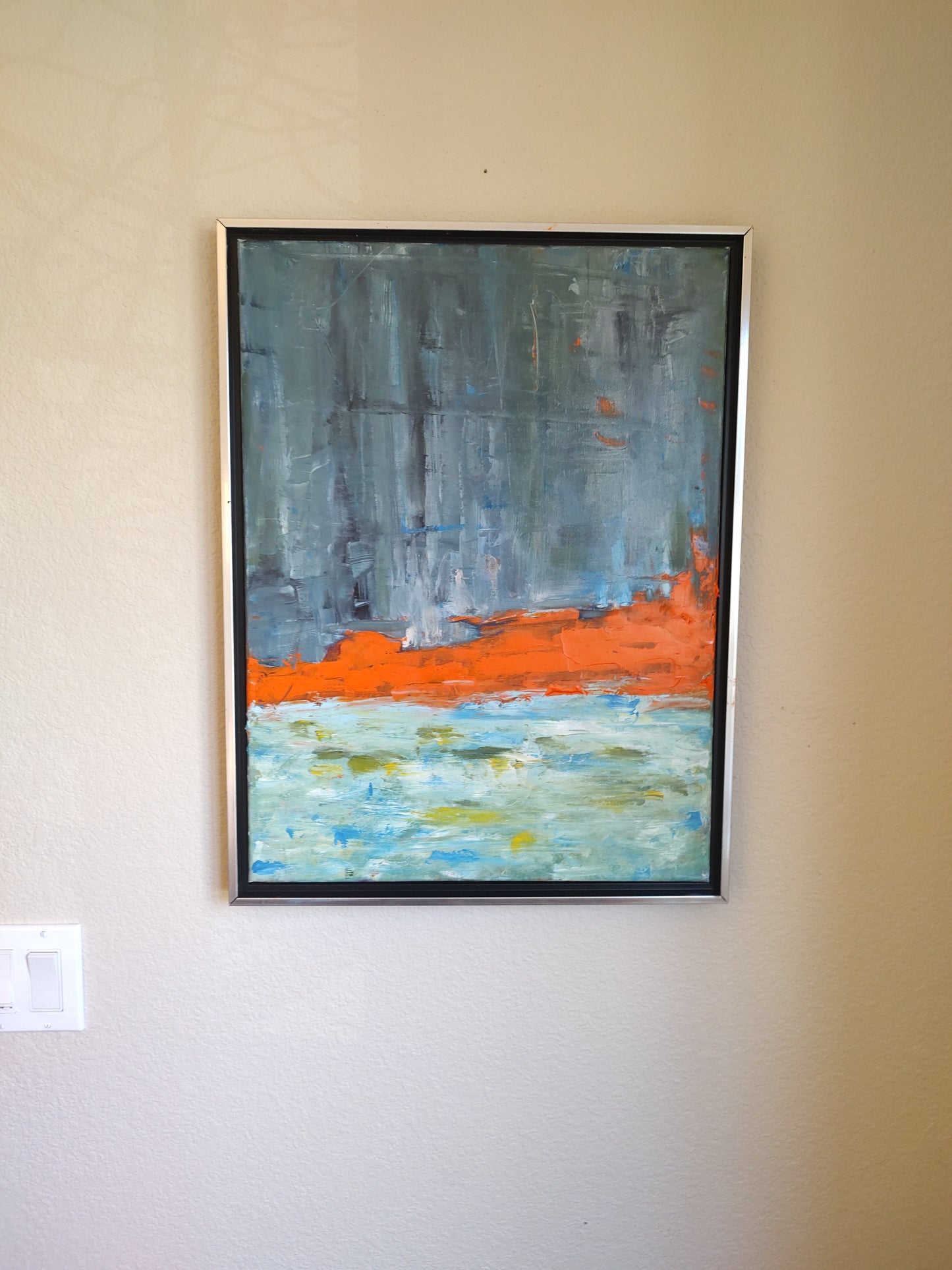 GOLDEN GATE CORAL BLAZE 8 x 24 Oil on Canvas