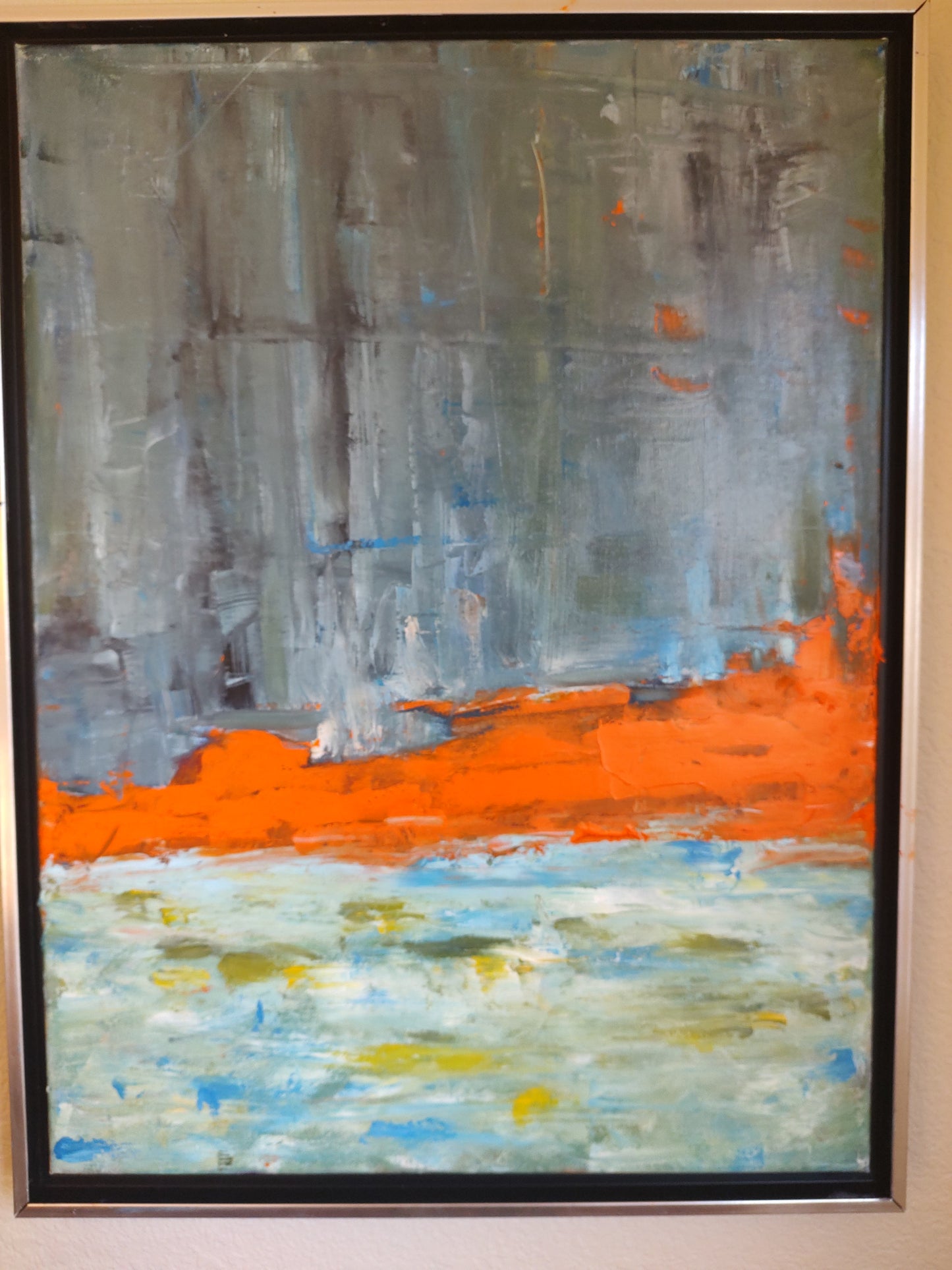GOLDEN GATE CORAL BLAZE 8 x 24 Oil on Canvas
