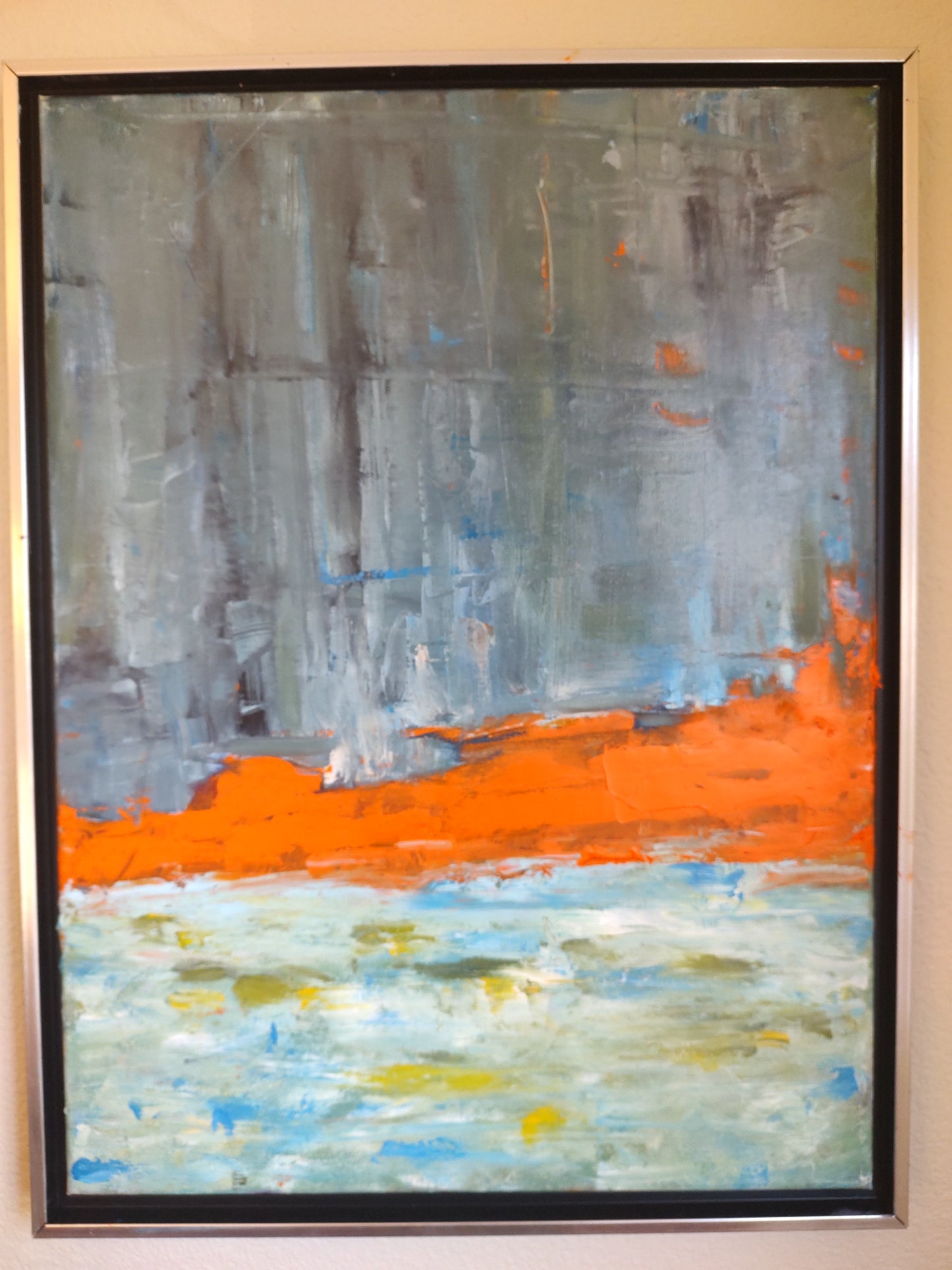 GOLDEN GATE CORAL BLAZE 8 x 24 Oil on Canvas