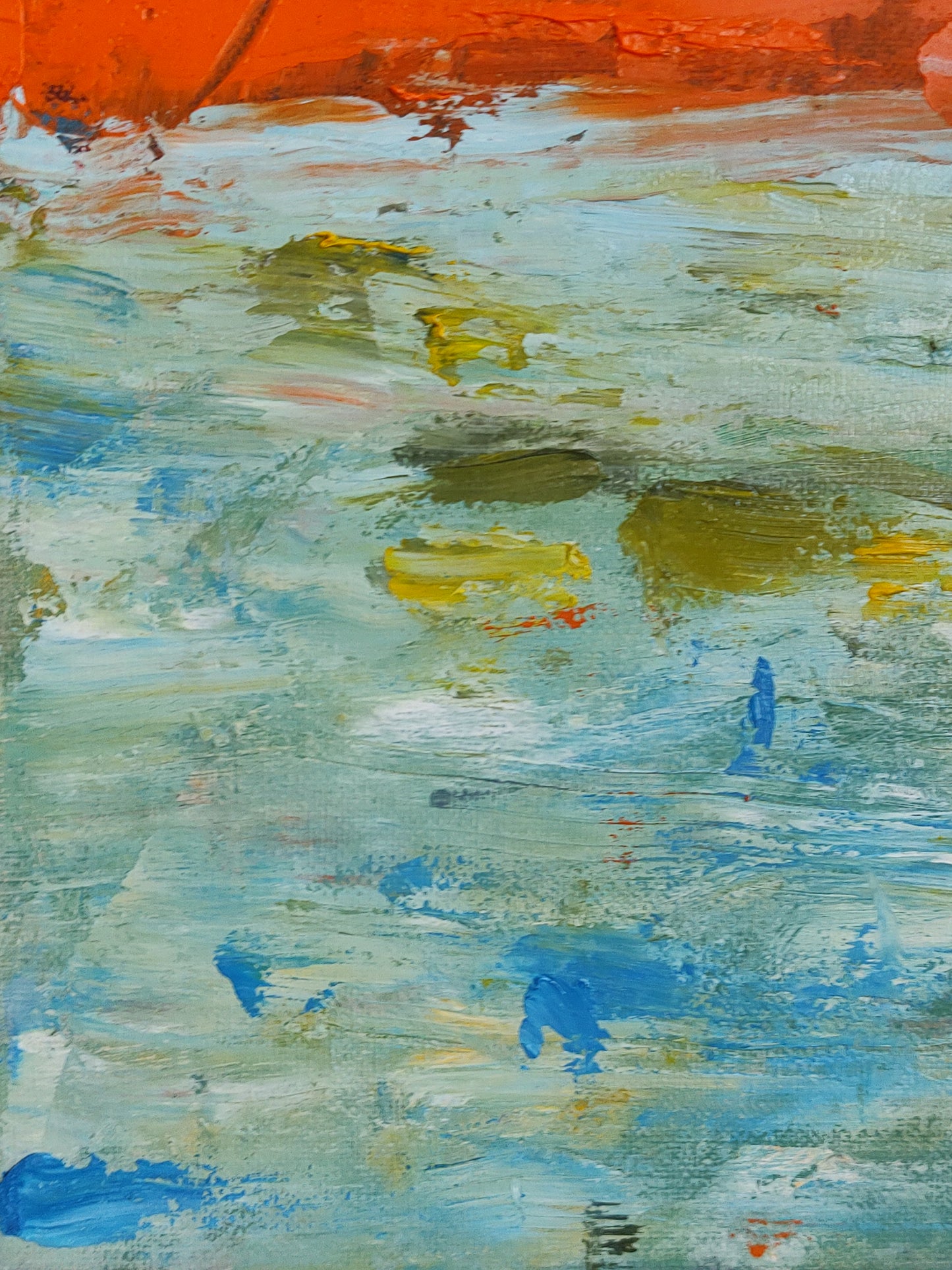 GOLDEN GATE CORAL BLAZE 8 x 24 Oil on Canvas