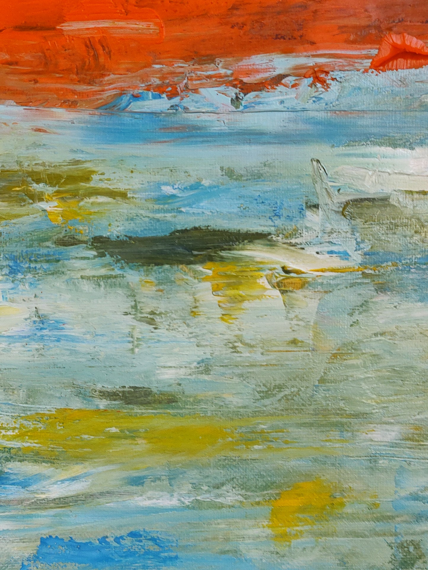 GOLDEN GATE CORAL BLAZE 8 x 24 Oil on Canvas