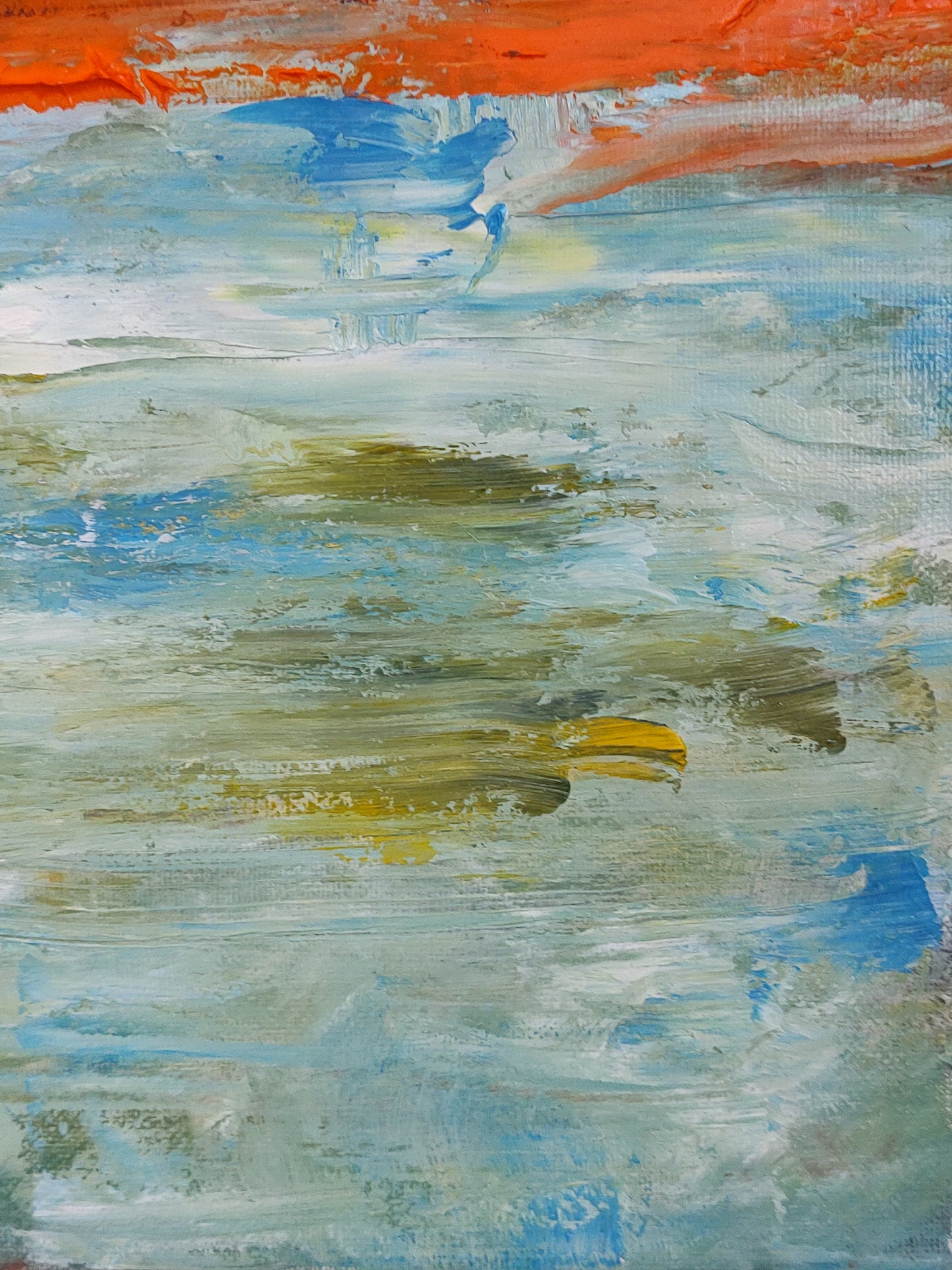 GOLDEN GATE CORAL BLAZE 8 x 24 Oil on Canvas