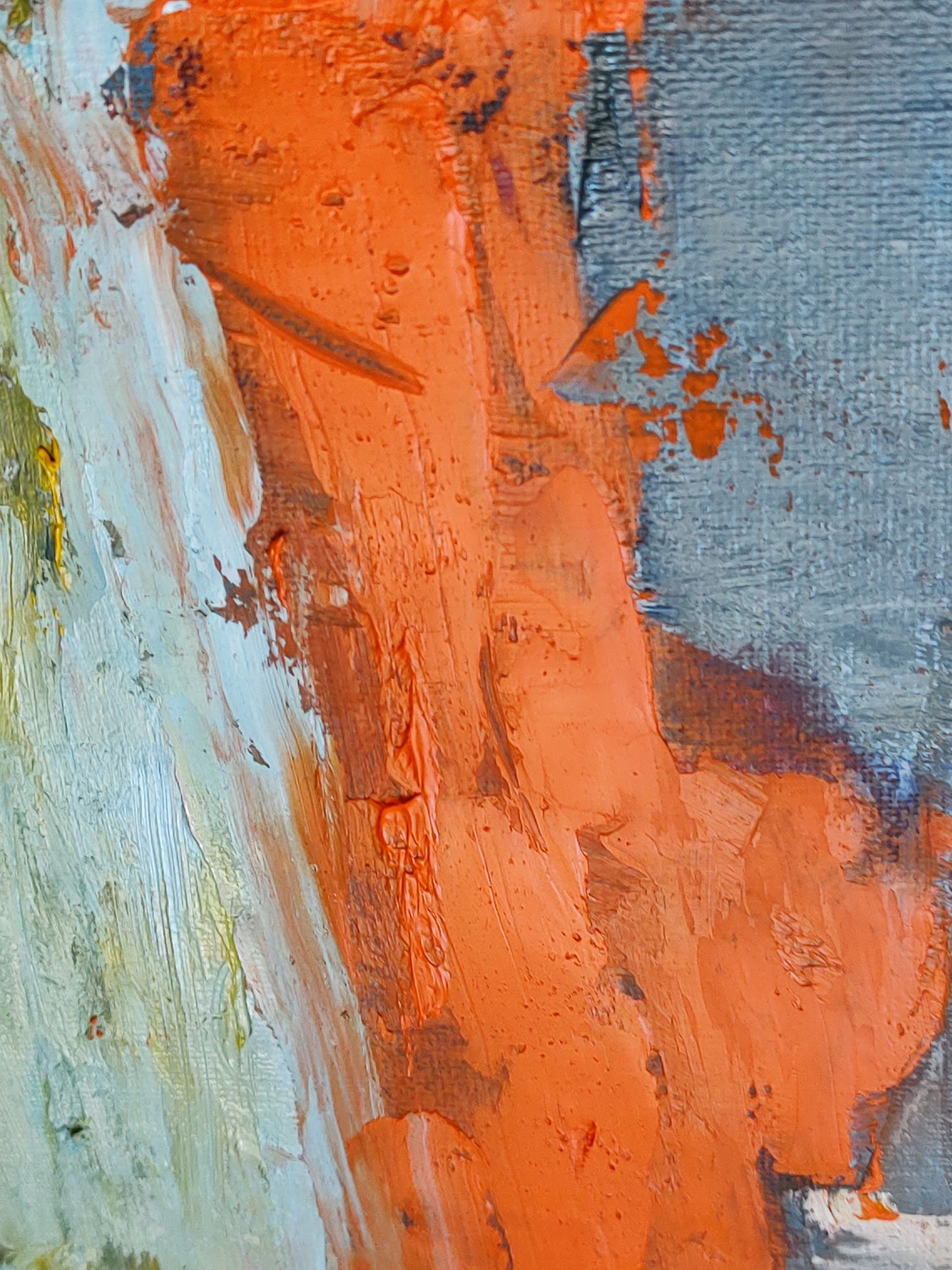 GOLDEN GATE CORAL BLAZE 8 x 24 Oil on Canvas