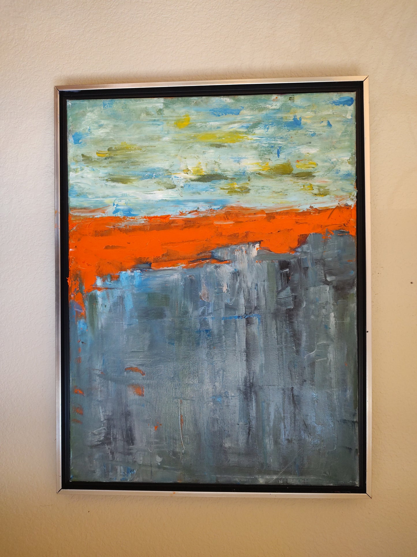 GOLDEN GATE CORAL BLAZE 8 x 24 Oil on Canvas