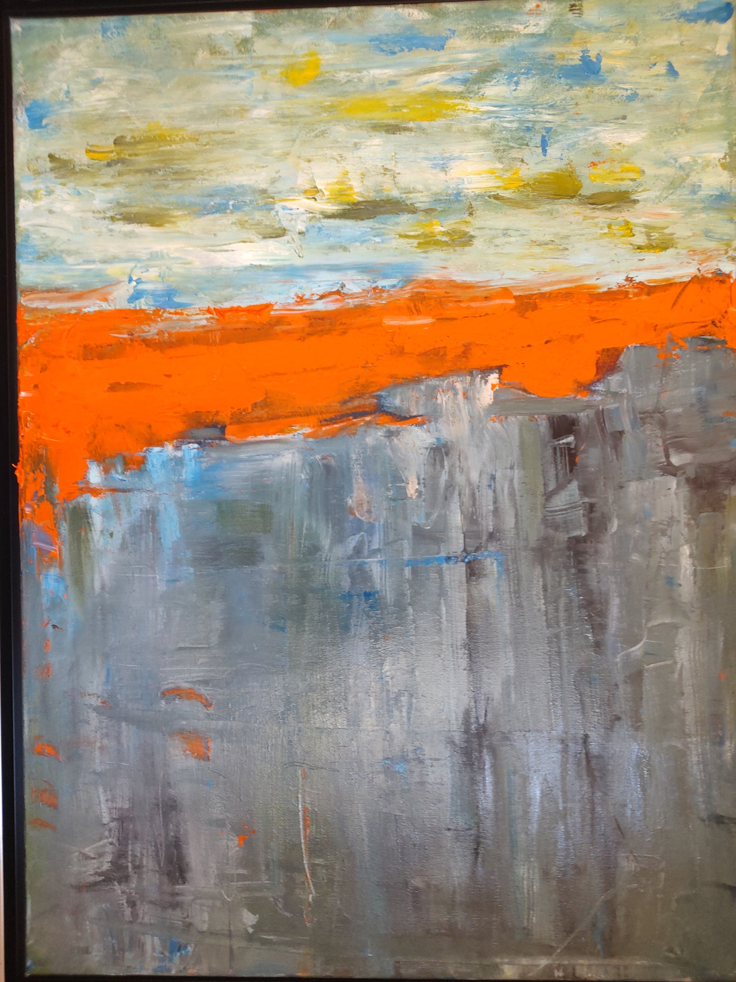 GOLDEN GATE CORAL BLAZE 8 x 24 Oil on Canvas