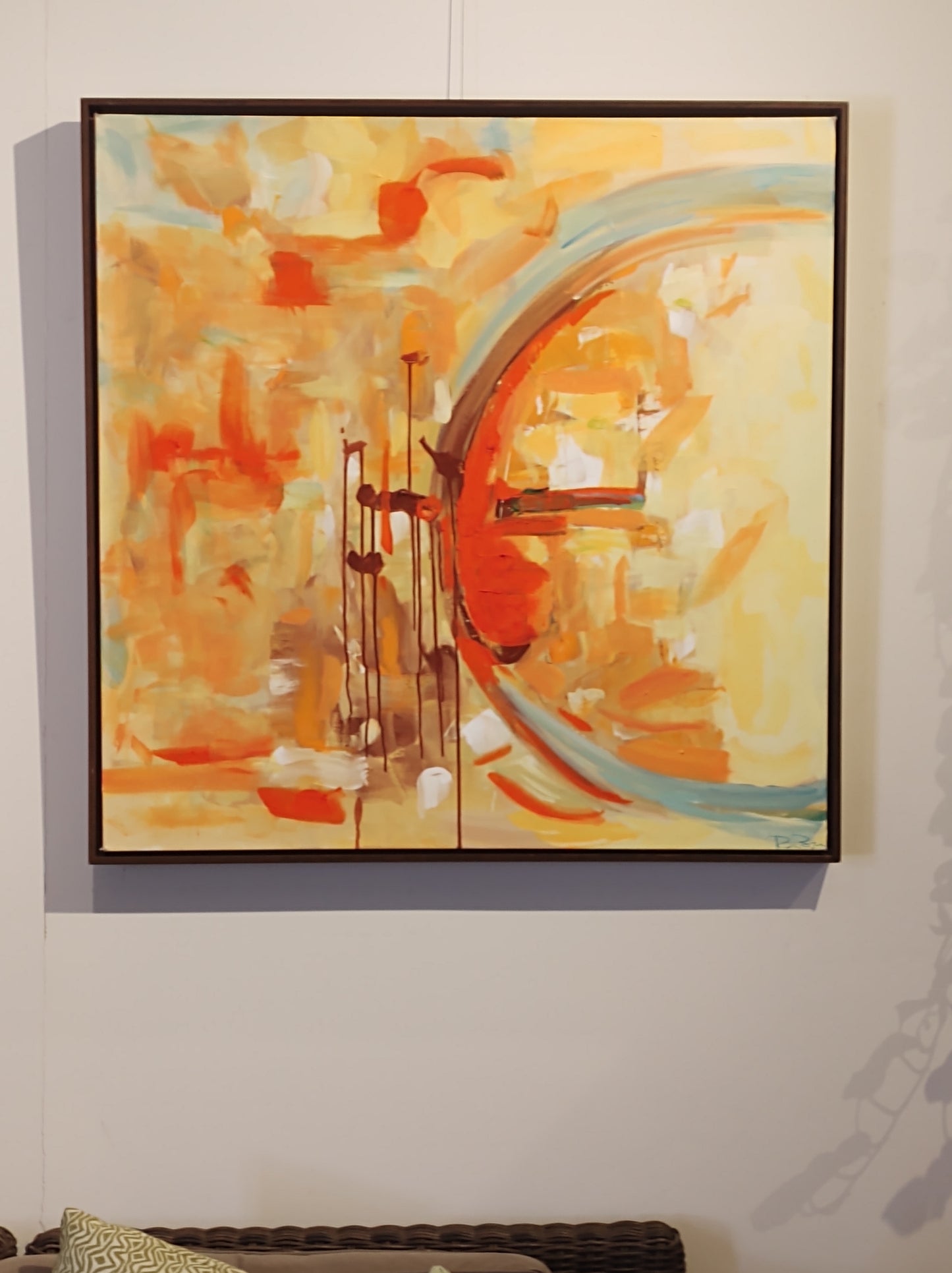 B Chardonnay Refraction - 36x36 - Mixed Media - Gallery Exhibit