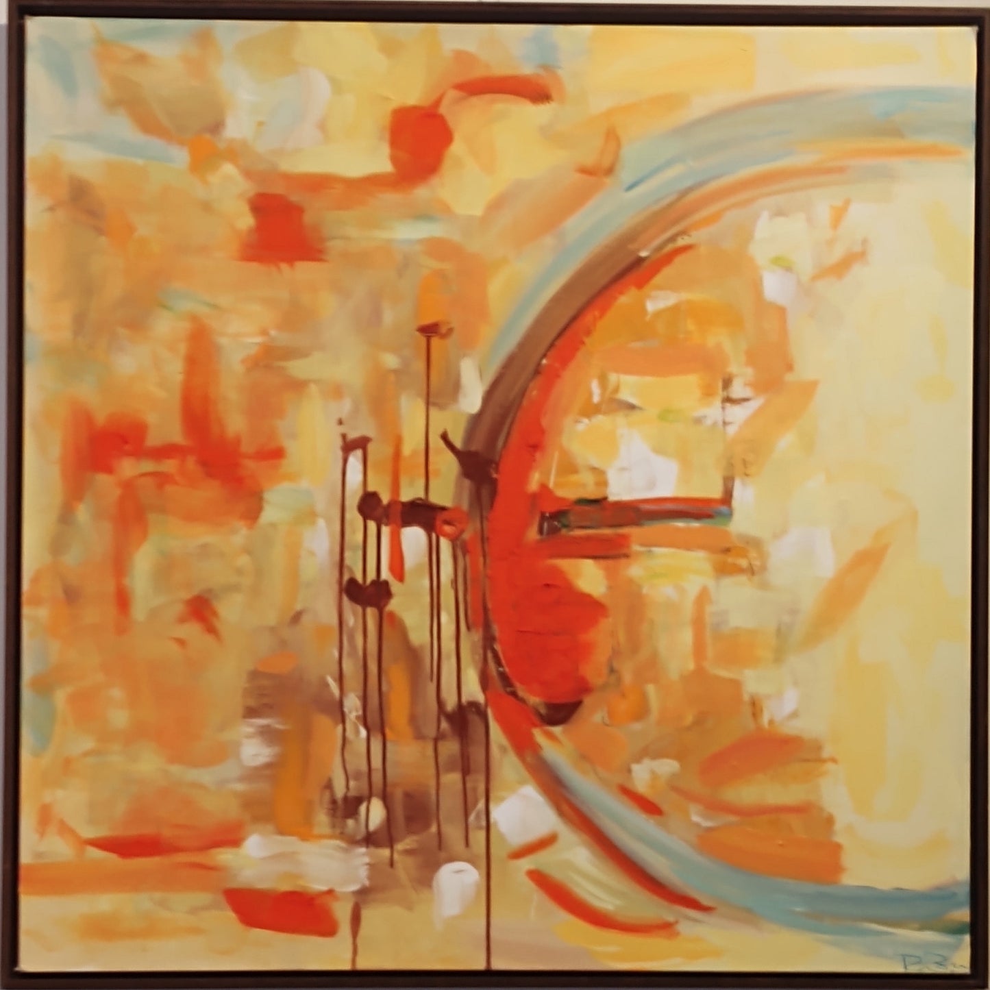 B Chardonnay Refraction - 36x36 - Mixed Media - Gallery Exhibit