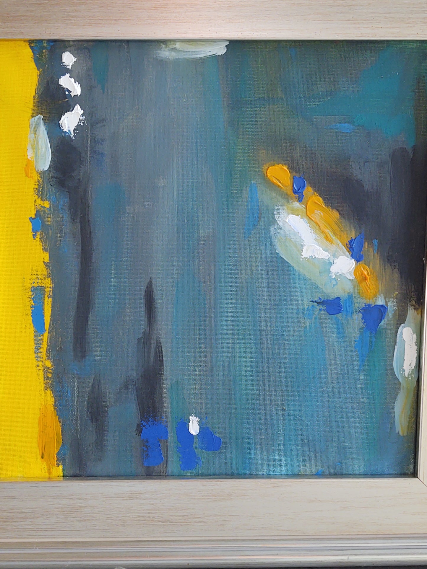 SF Lands End Ochre Strike I  12 x 12 (pair)  Oil on Canvas-GALLERY EXHIBIT