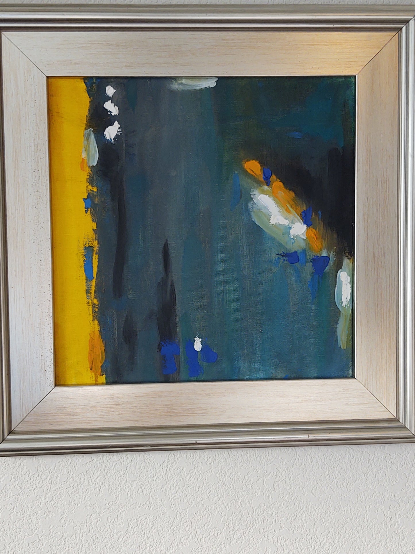 SF Lands End Ochre Strike I  12 x 12 (pair)  Oil on Canvas-GALLERY EXHIBIT