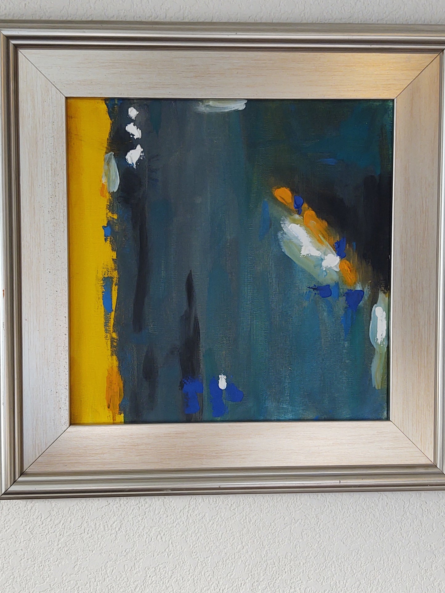 SF Lands End Ochre Strike I  12 x 12 (pair)  Oil on Canvas-GALLERY EXHIBIT