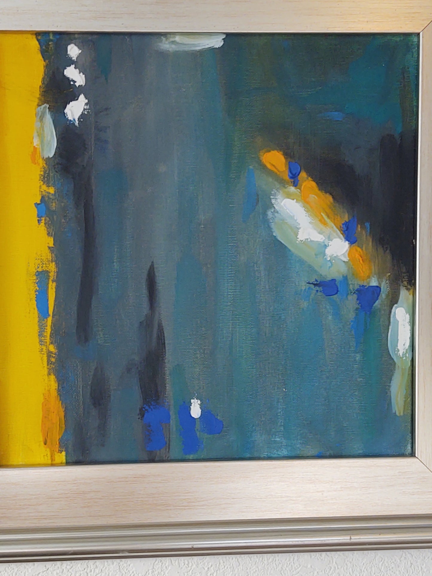 SF Lands End Ochre Strike I  12 x 12 (pair)  Oil on Canvas-GALLERY EXHIBIT