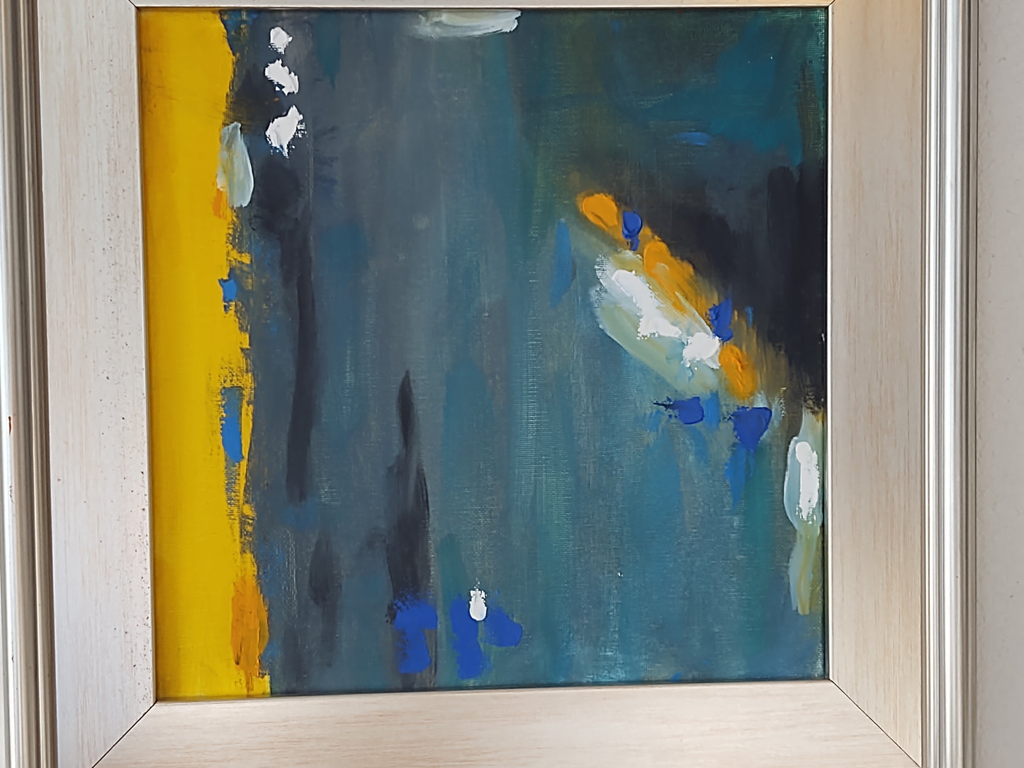 SF Lands End Ochre Strike I  12 x 12 (pair)  Oil on Canvas-GALLERY EXHIBIT