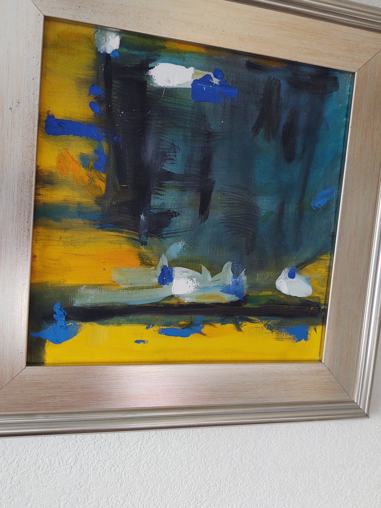 G 007 Bond's Blues II (pair) 12 x 12 Canvas on Oil Gallery Exhibit