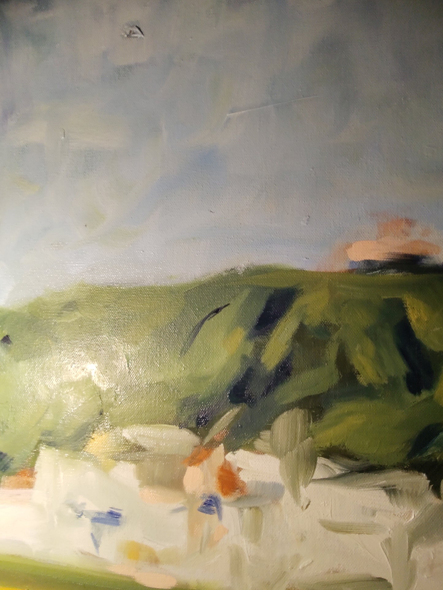 PA- DILLON BEACH-OCEANA FROM THE SEA 36 x 36 Oil on Canvas GALLERY EXHIBIT