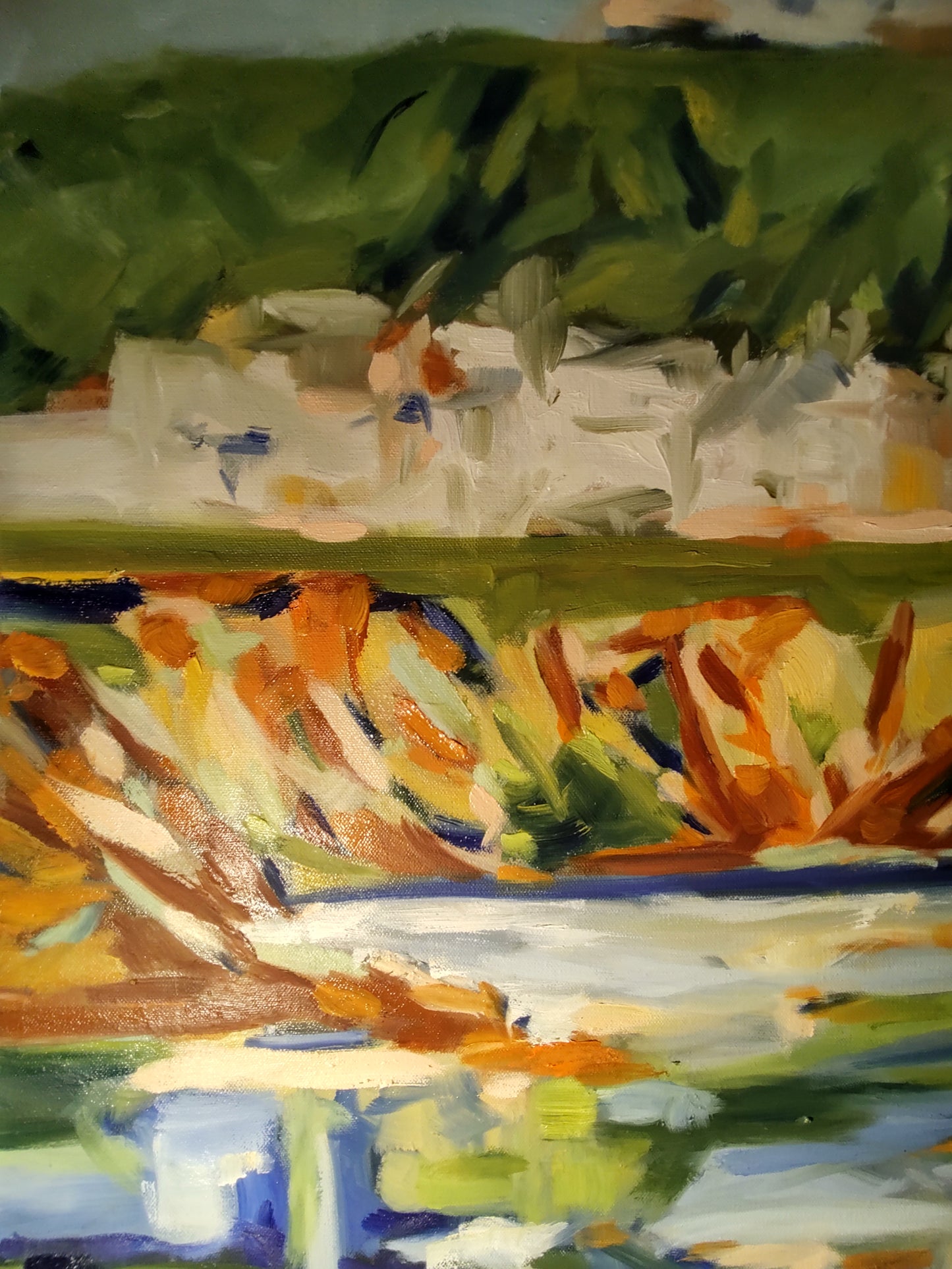 PA- DILLON BEACH-OCEANA FROM THE SEA 36 x 36 Oil on Canvas GALLERY EXHIBIT