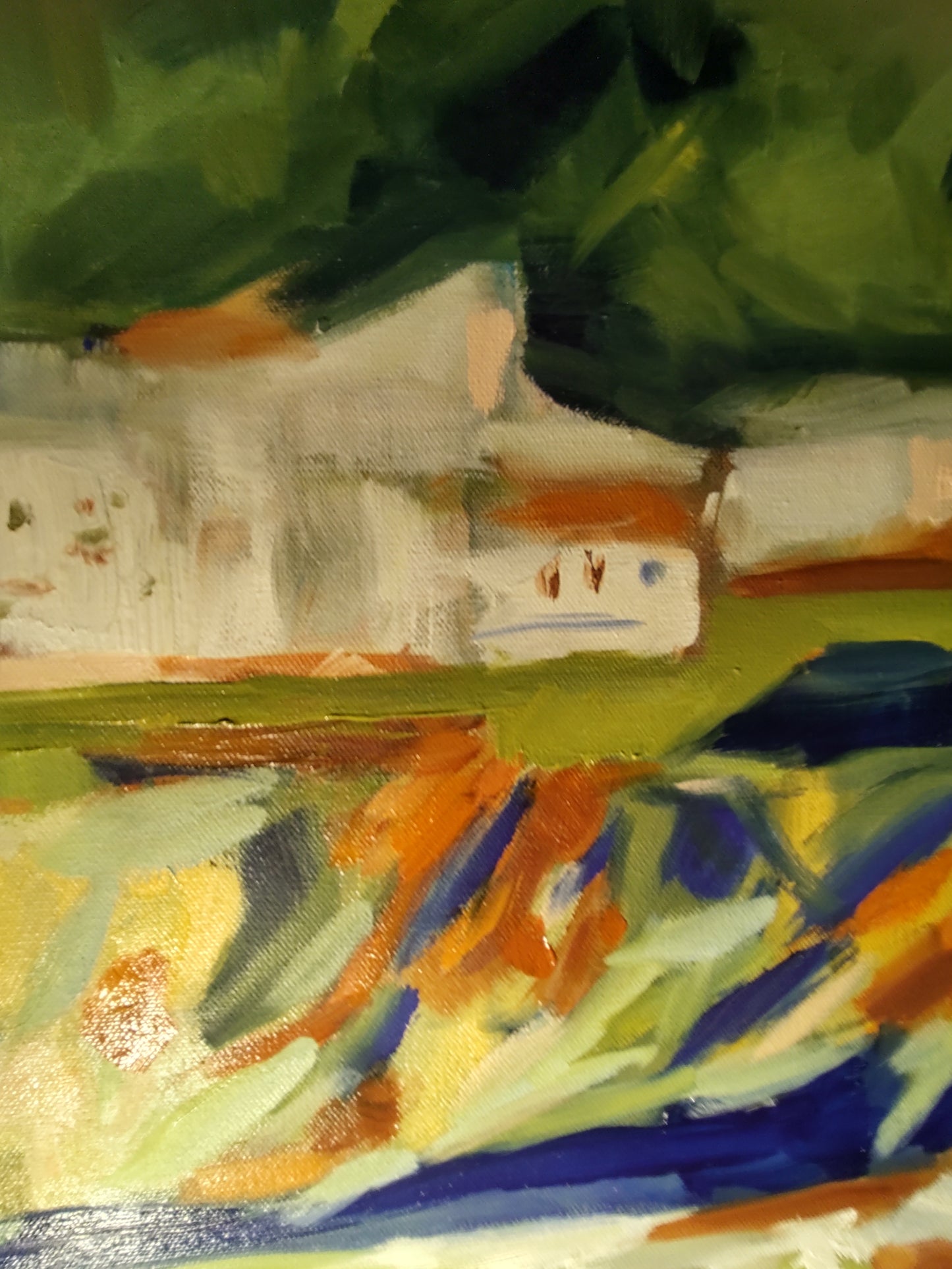 PA- DILLON BEACH-OCEANA FROM THE SEA 36 x 36 Oil on Canvas GALLERY EXHIBIT