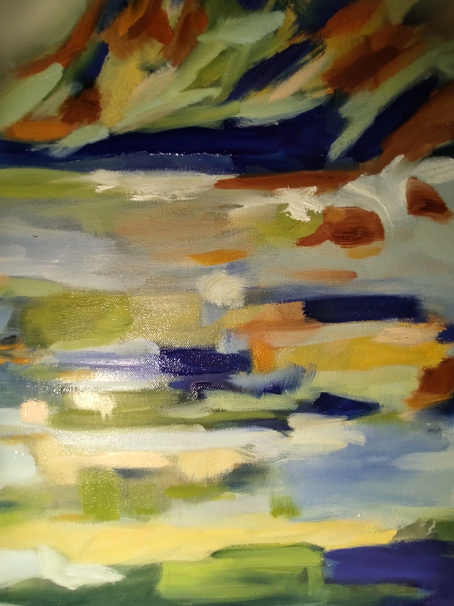 PA- DILLON BEACH-OCEANA FROM THE SEA 36 x 36 Oil on Canvas GALLERY EXHIBIT