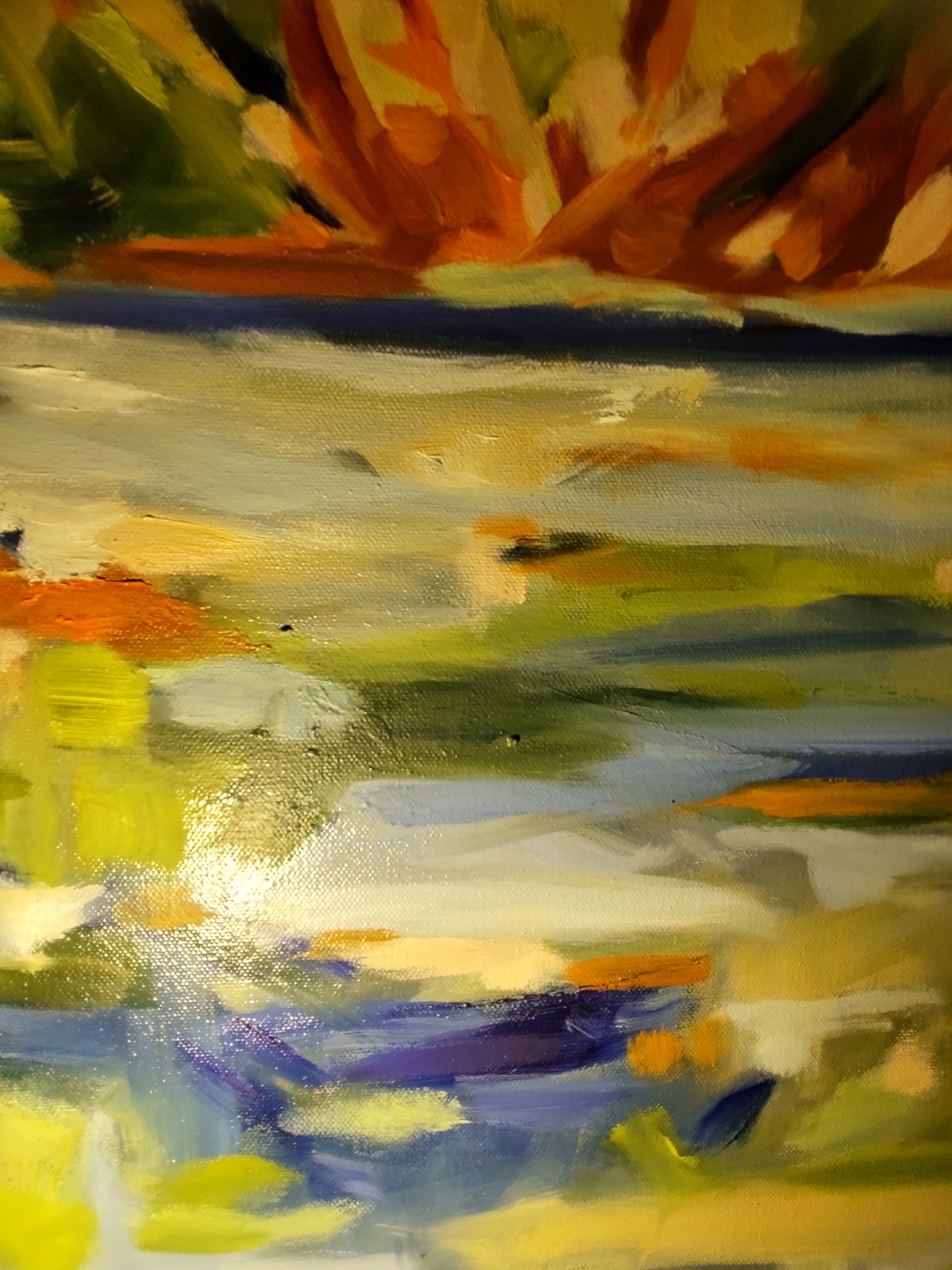 PA- DILLON BEACH-OCEANA FROM THE SEA 36 x 36 Oil on Canvas GALLERY EXHIBIT