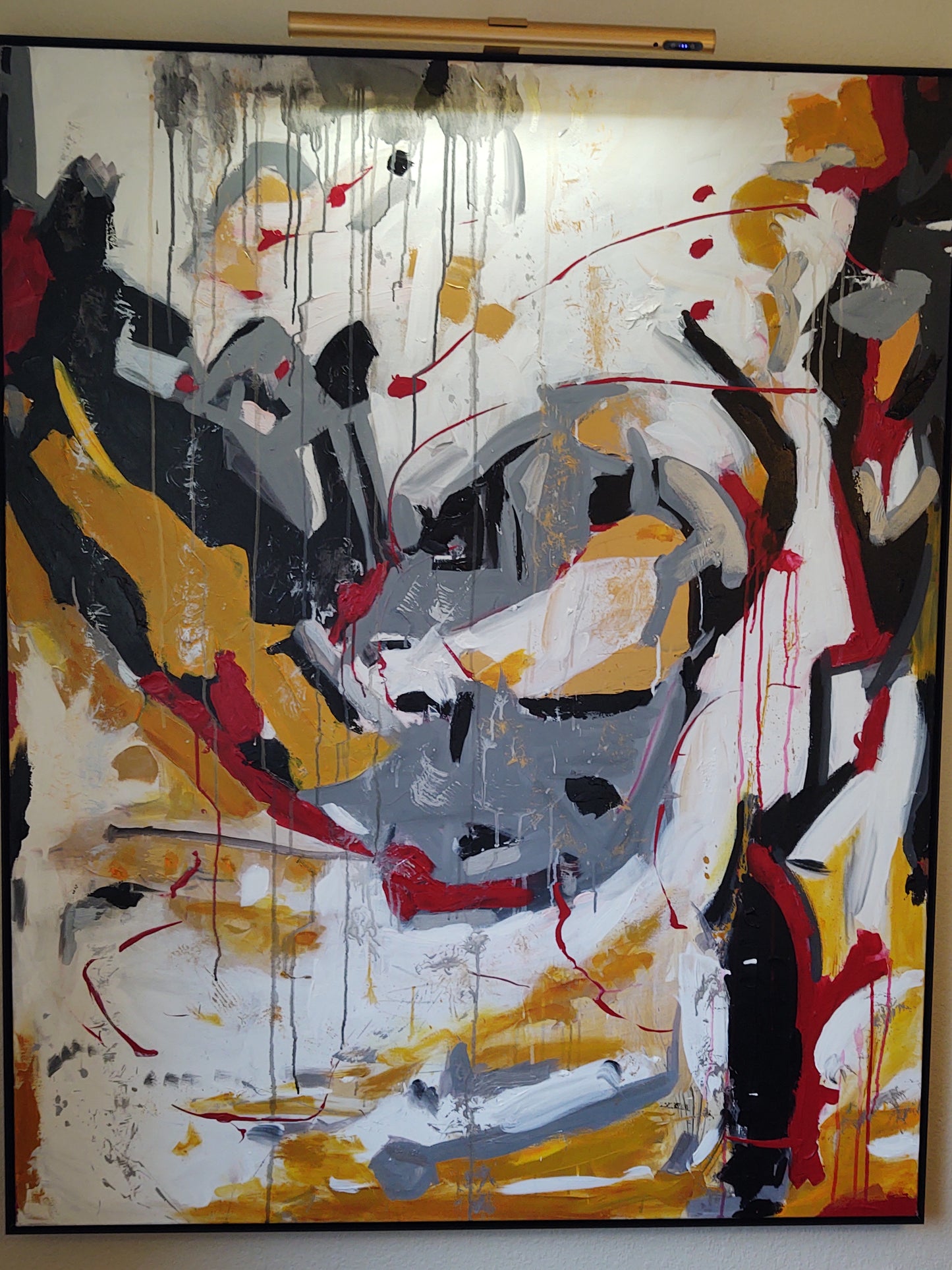 V Shaken and Stirred - 48x60 - Abstract Diptych - Gallery Exhibit