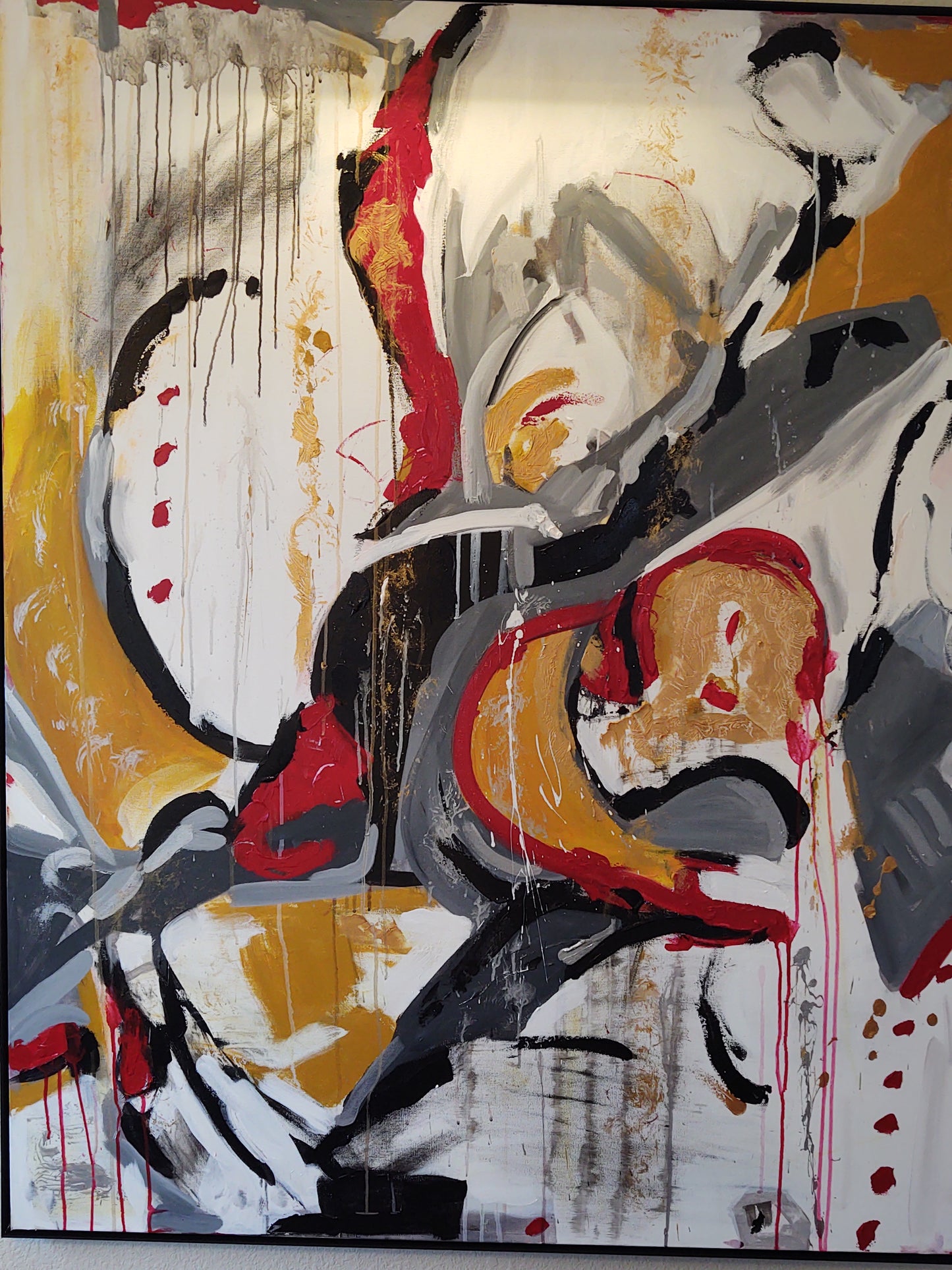 V Shaken and Stirred - 48x60 - Abstract Diptych - Gallery Exhibit