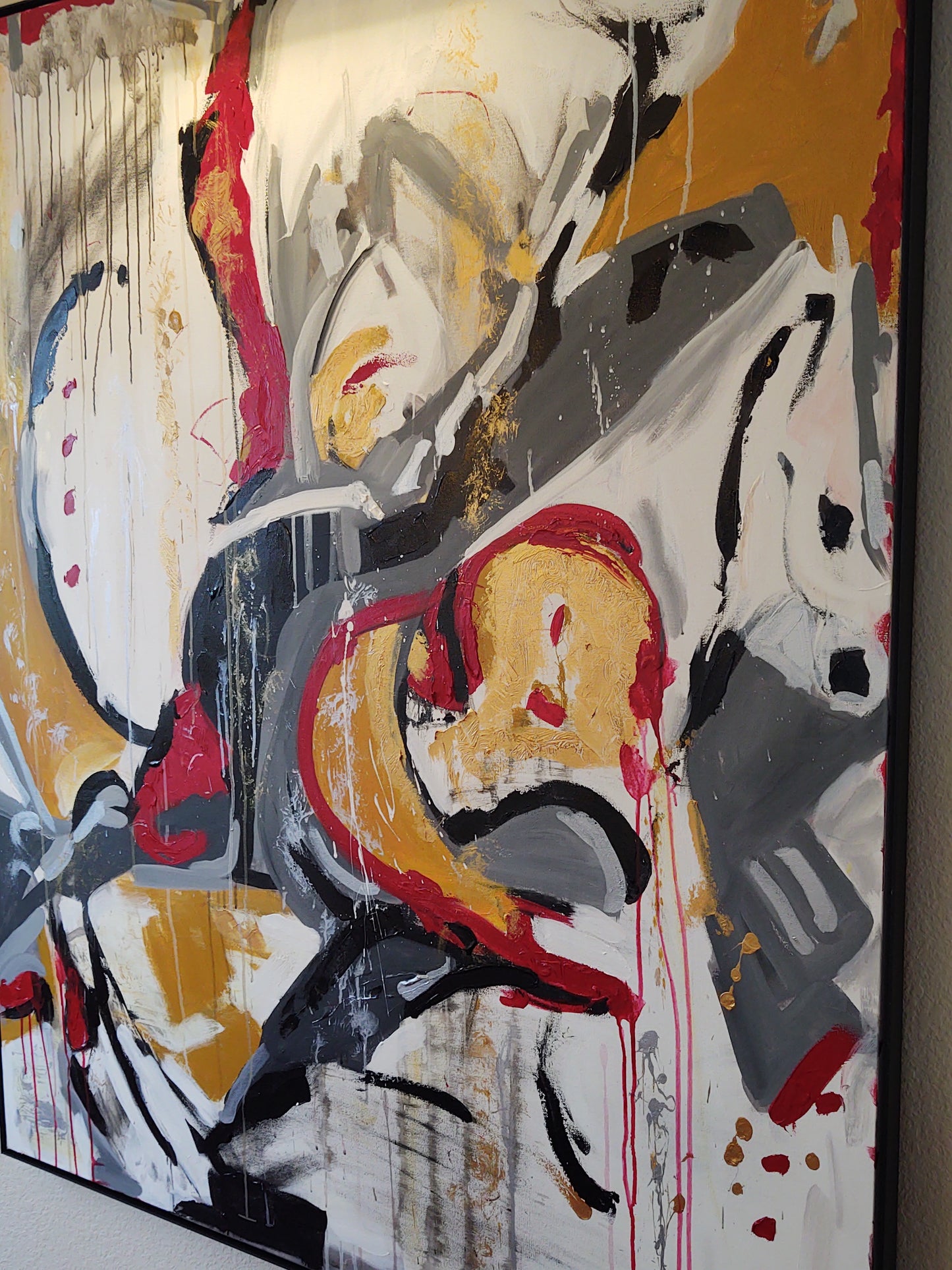 V Shaken and Stirred - 48x60 - Abstract Diptych - Gallery Exhibit