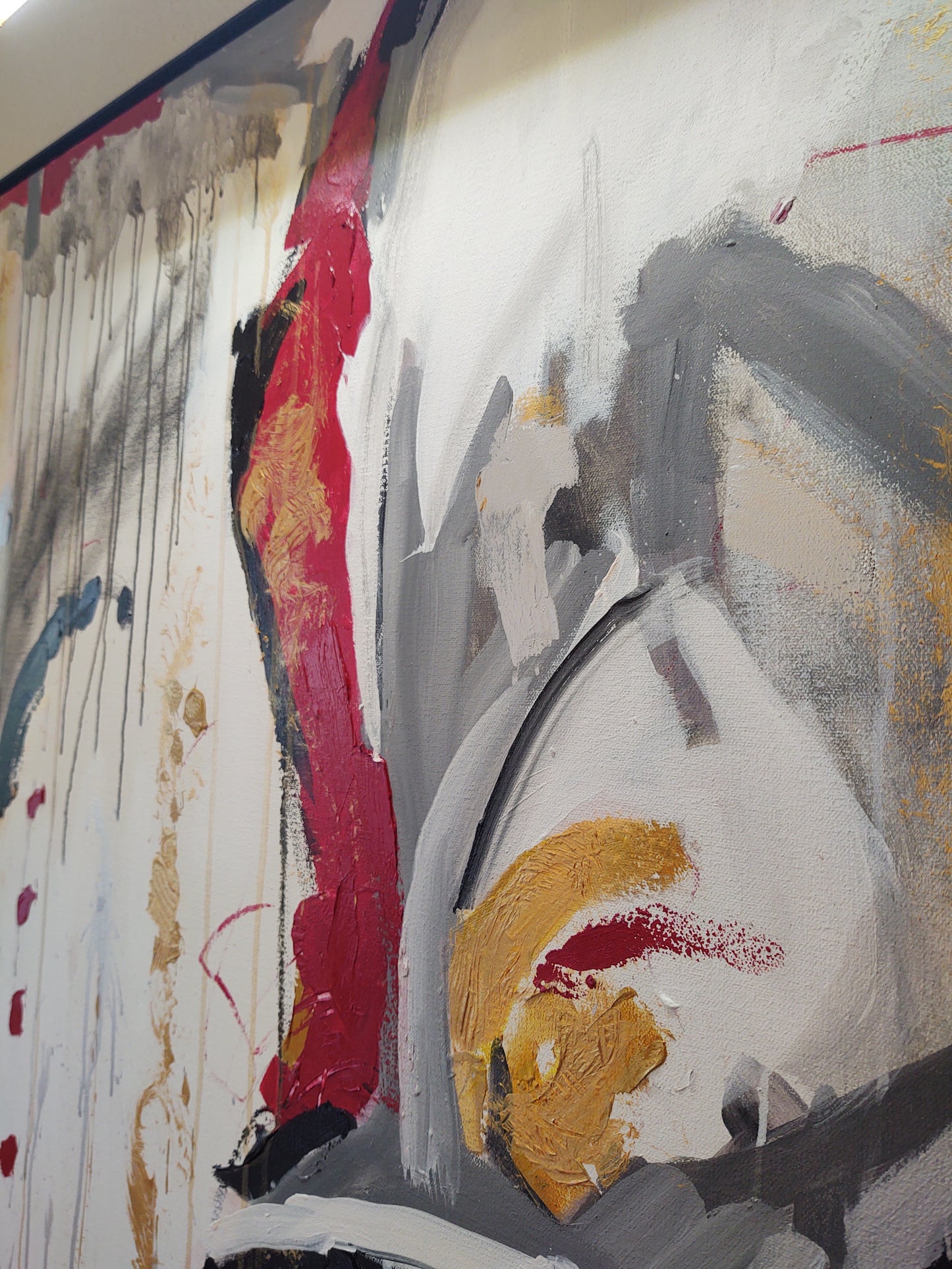 V Shaken and Stirred - 48x60 - Abstract Diptych - Gallery Exhibit