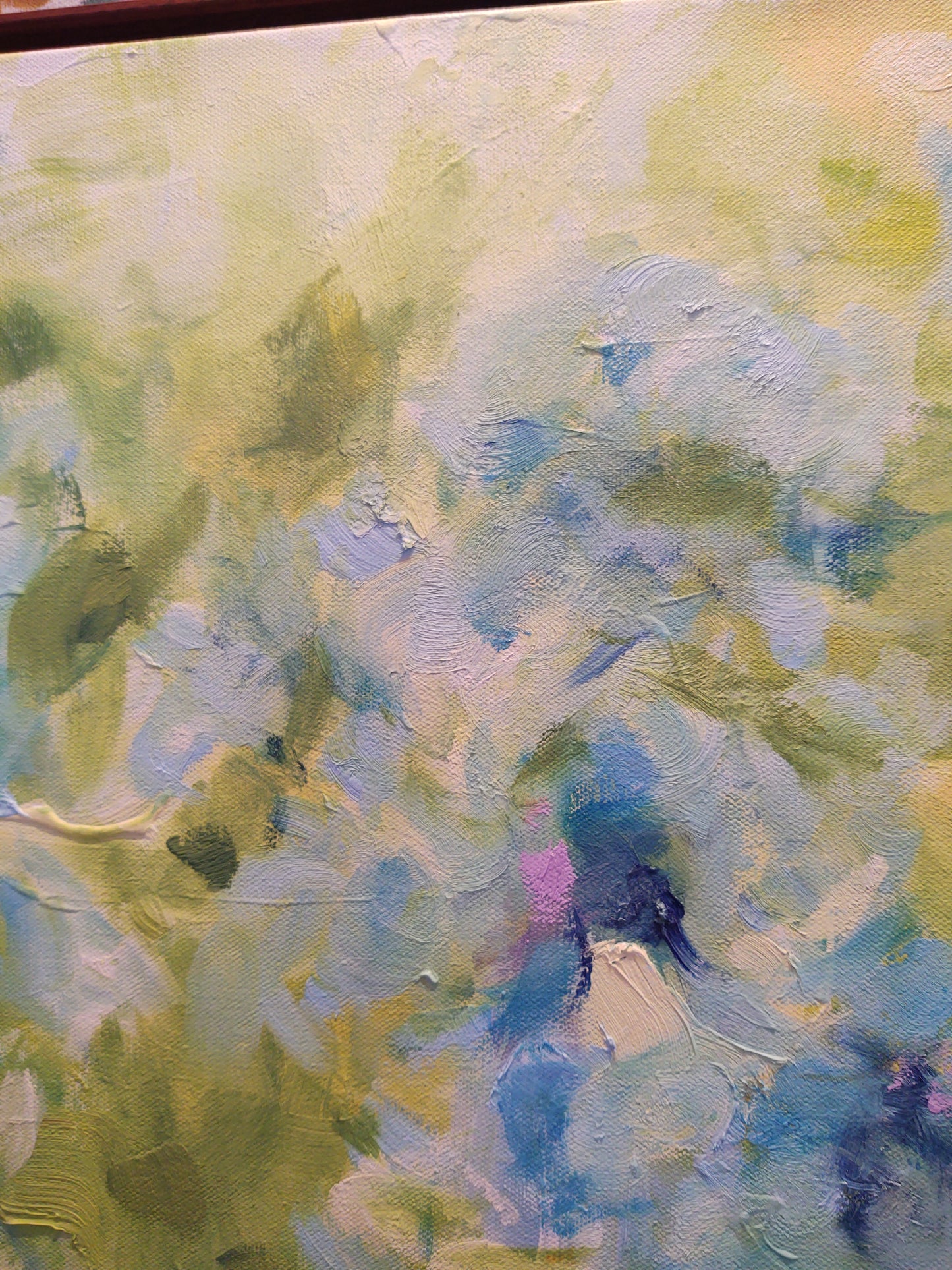 V Blue Hydreangas 36 x 36 Oil on Canvas