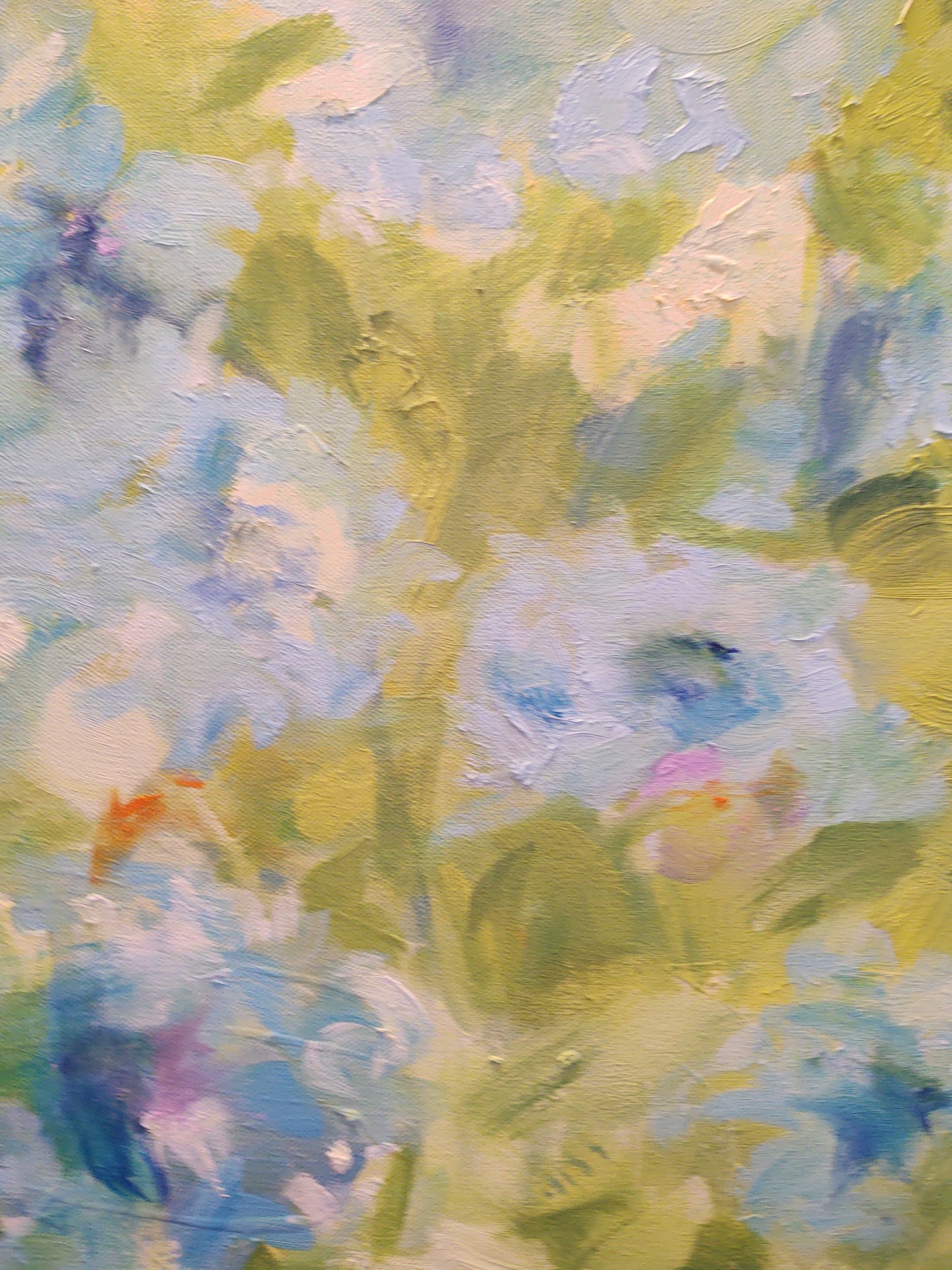 V Blue Hydreangas 36 x 36 Oil on Canvas