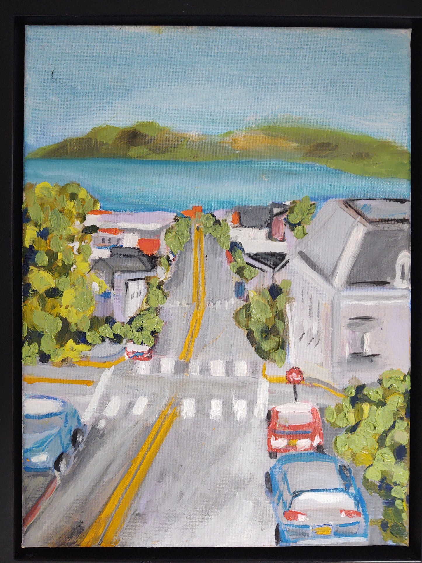 V Divisadero St. & Broadway 9 x 12 Oil on Canvas GAllery Exhibit