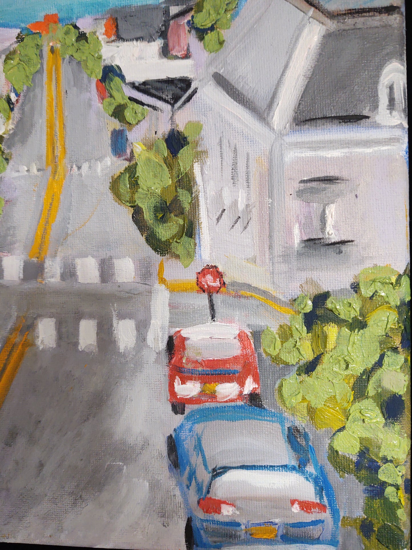 V Divisadero St. & Broadway 9 x 12 Oil on Canvas GAllery Exhibit