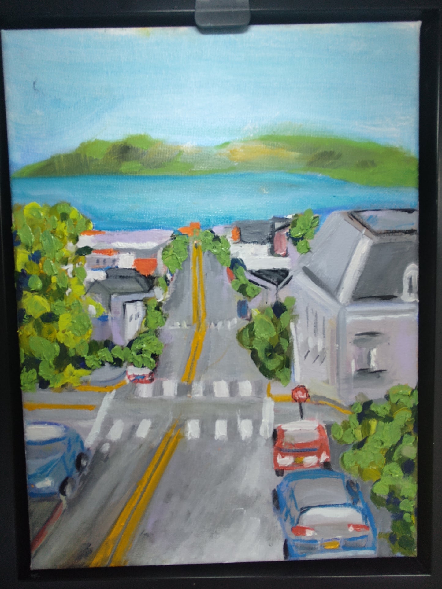 V Divisadero St. & Broadway 9 x 12 Oil on Canvas GAllery Exhibit