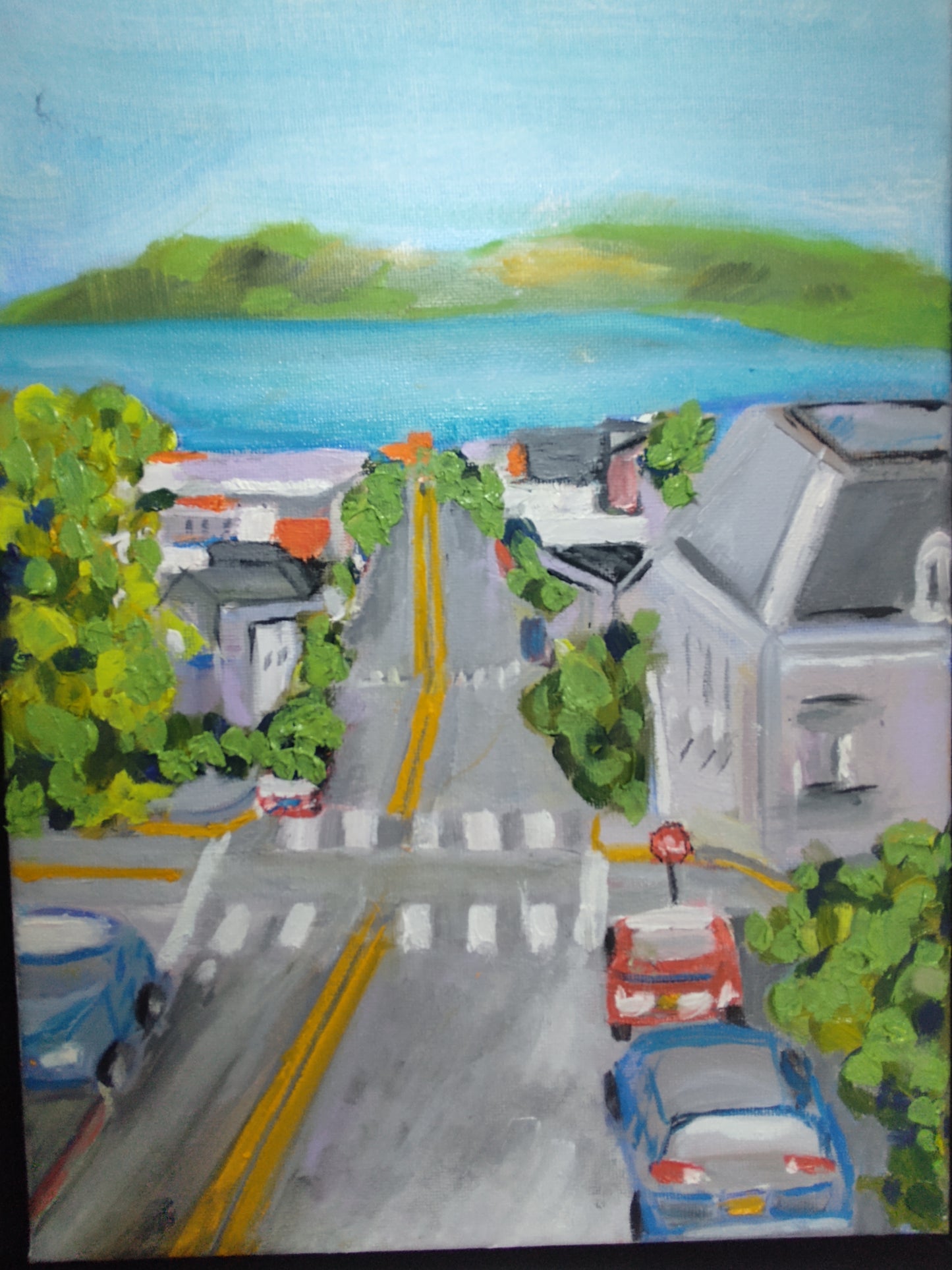 V Divisadero St. & Broadway 9 x 12 Oil on Canvas GAllery Exhibit